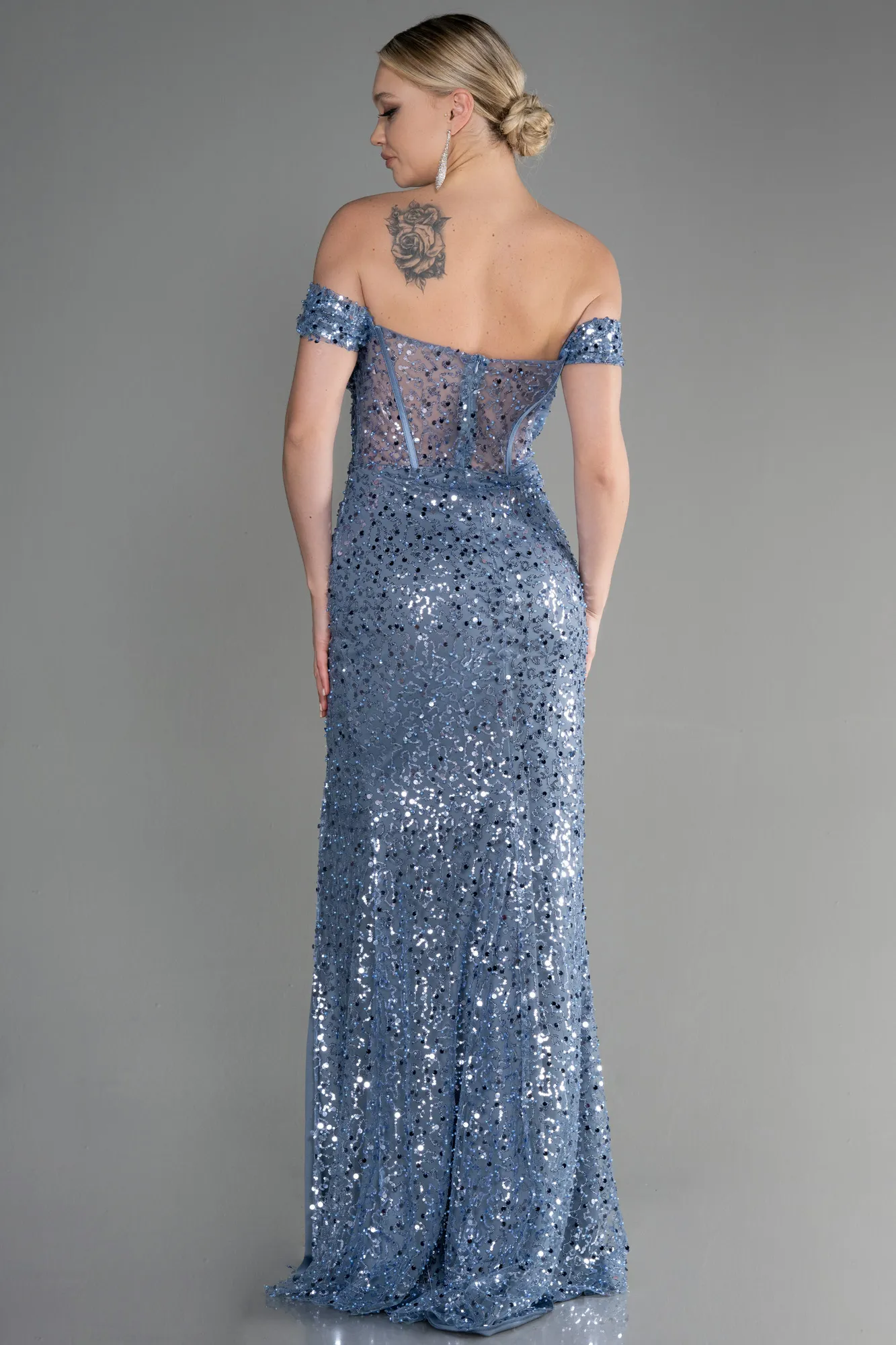 Long Scaly Evening Dress ABU3498