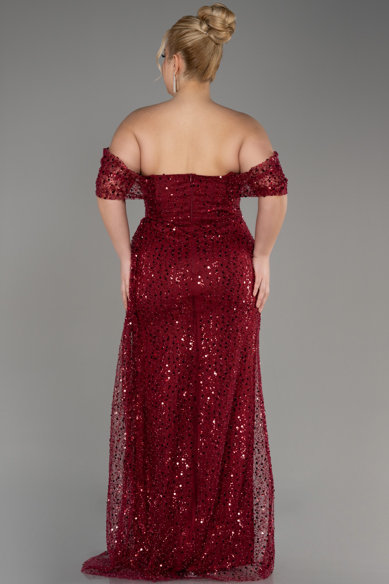 Long Scaly Plus Size Engagement Dress ABU3579