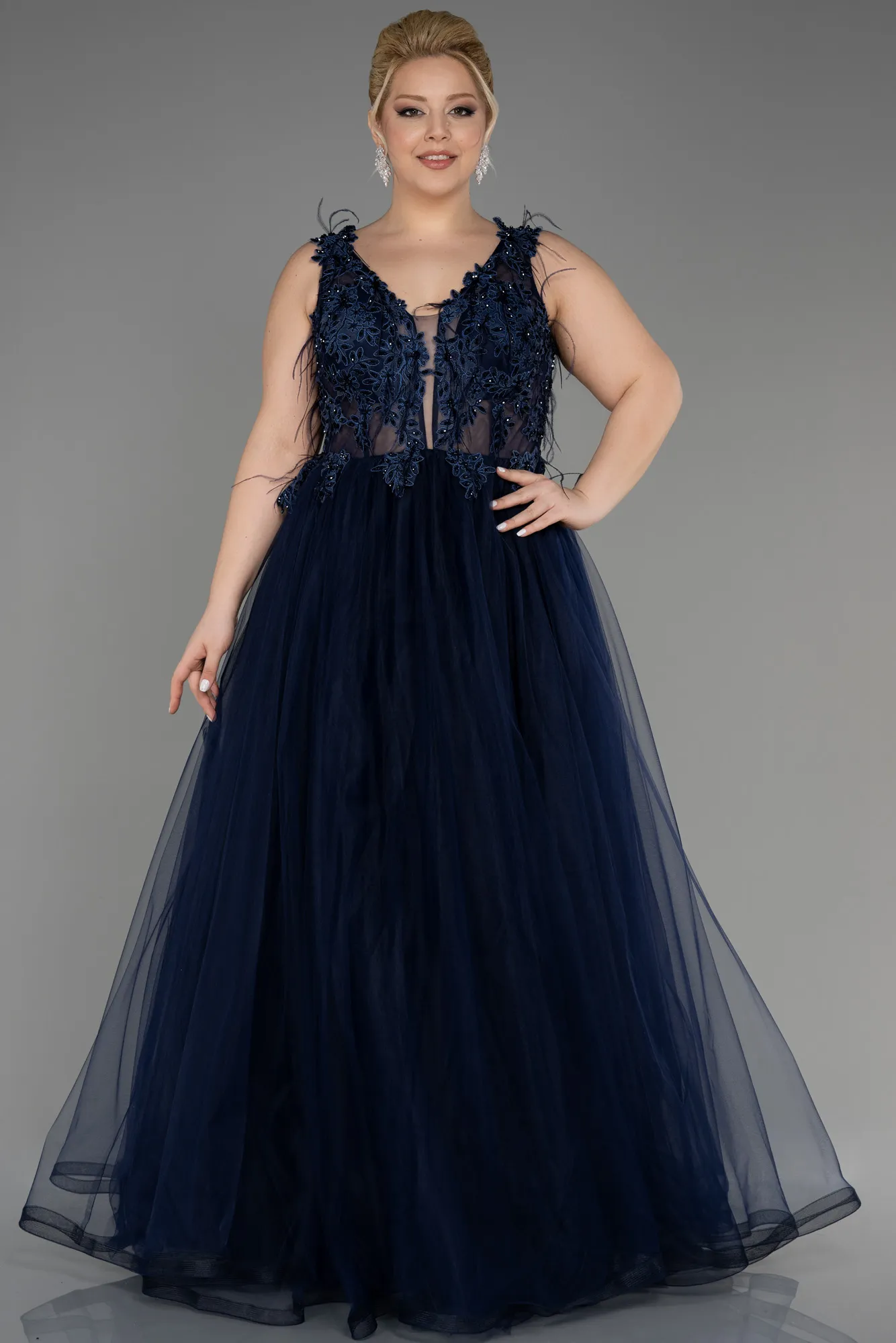 Long Plus Size Engagement Dress ABU3719
