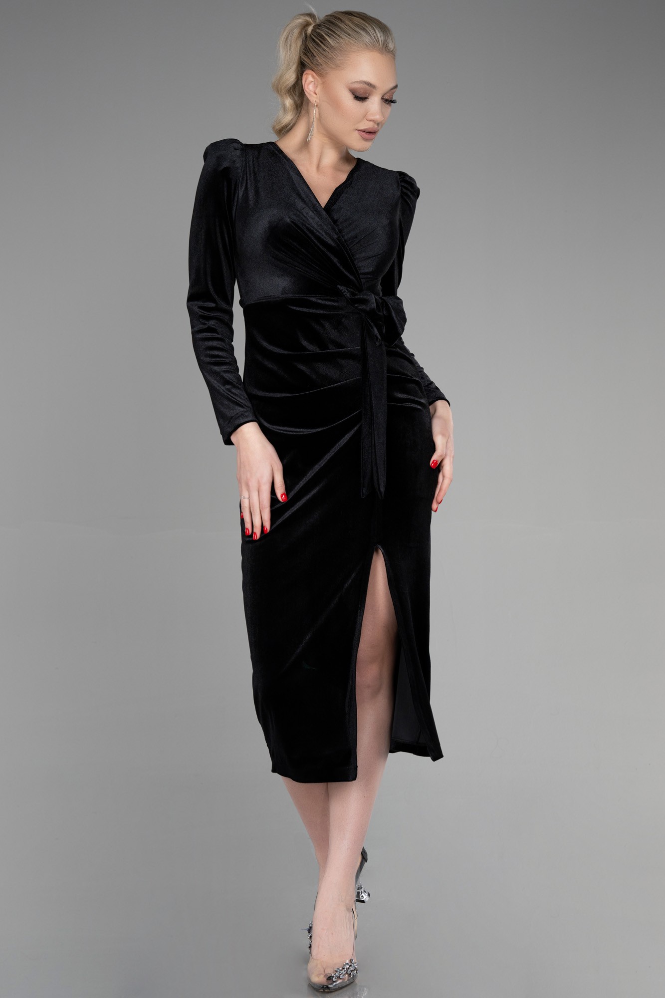 Midi Velvet Invitation Dress ABK1896