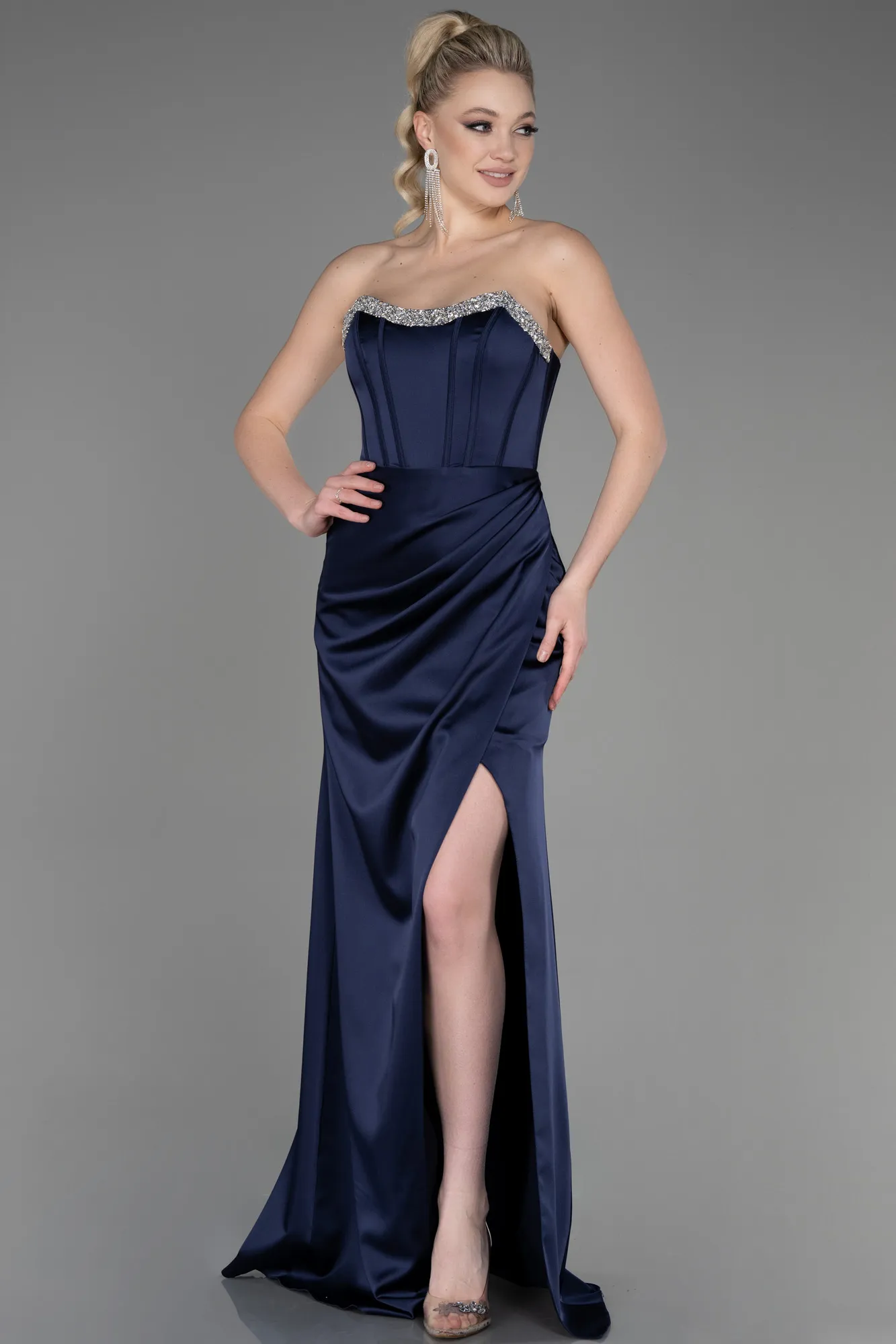 Long Satin Evening Dress ABU3706