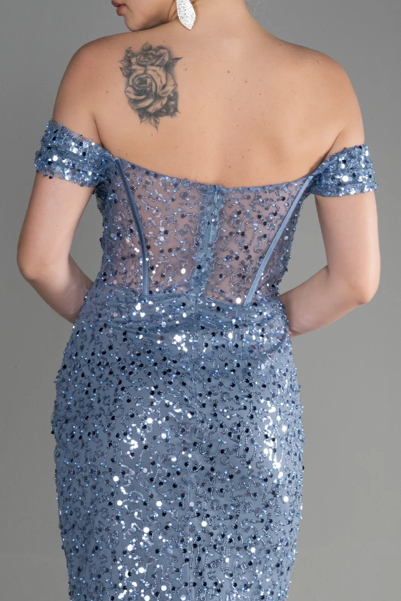 Long Scaly Evening Dress ABU3498