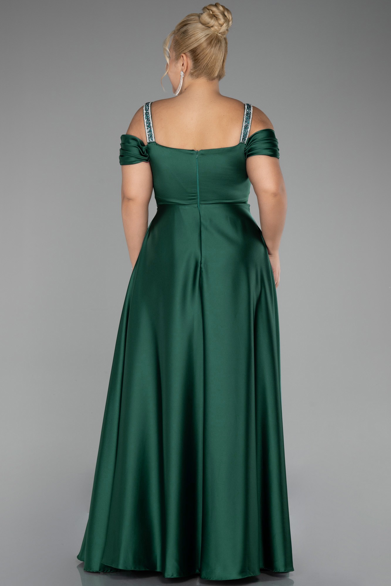 Long Satin Plus Size Evening Dress ABU3277