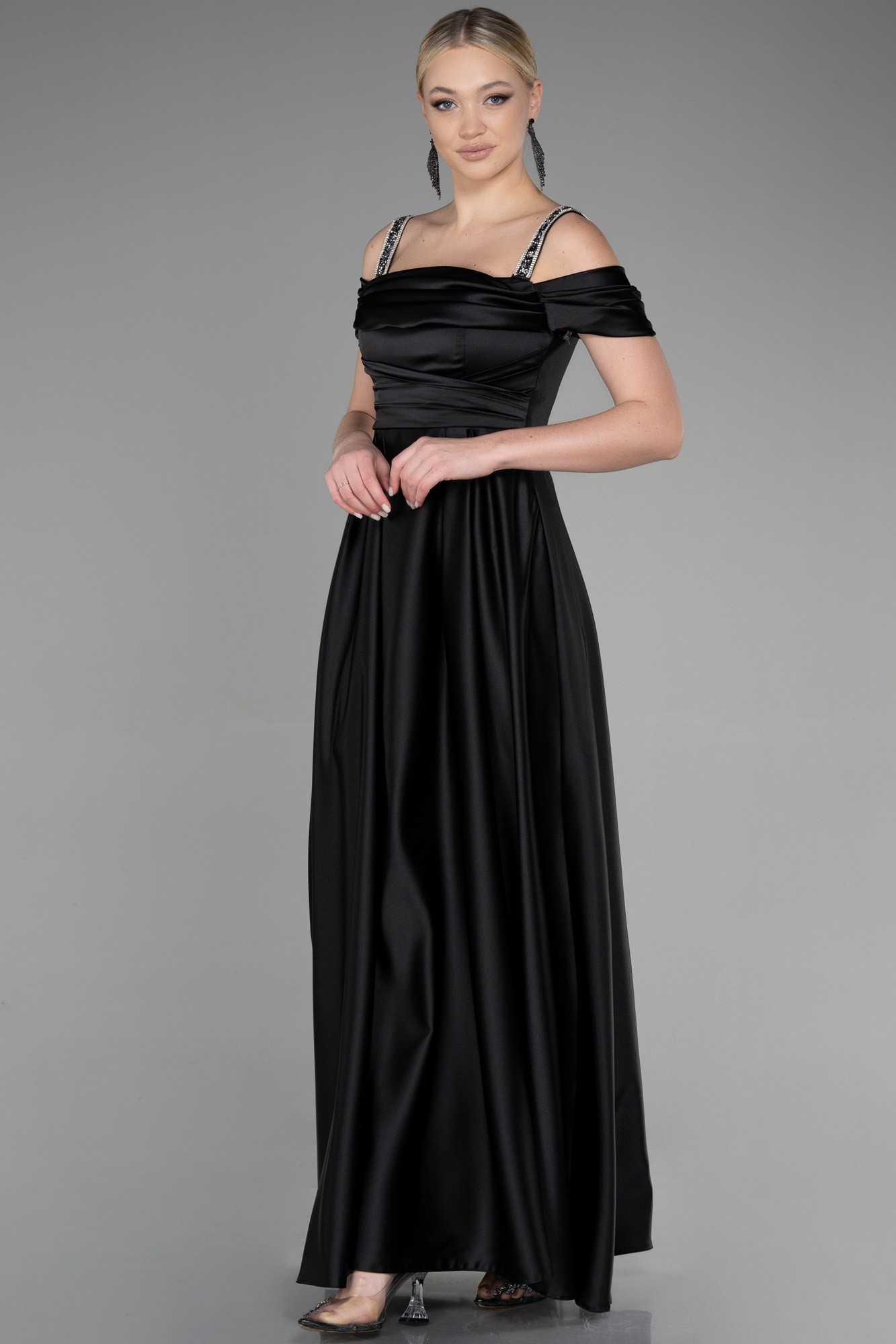 Long Satin Plus Size Evening Dress ABU3277