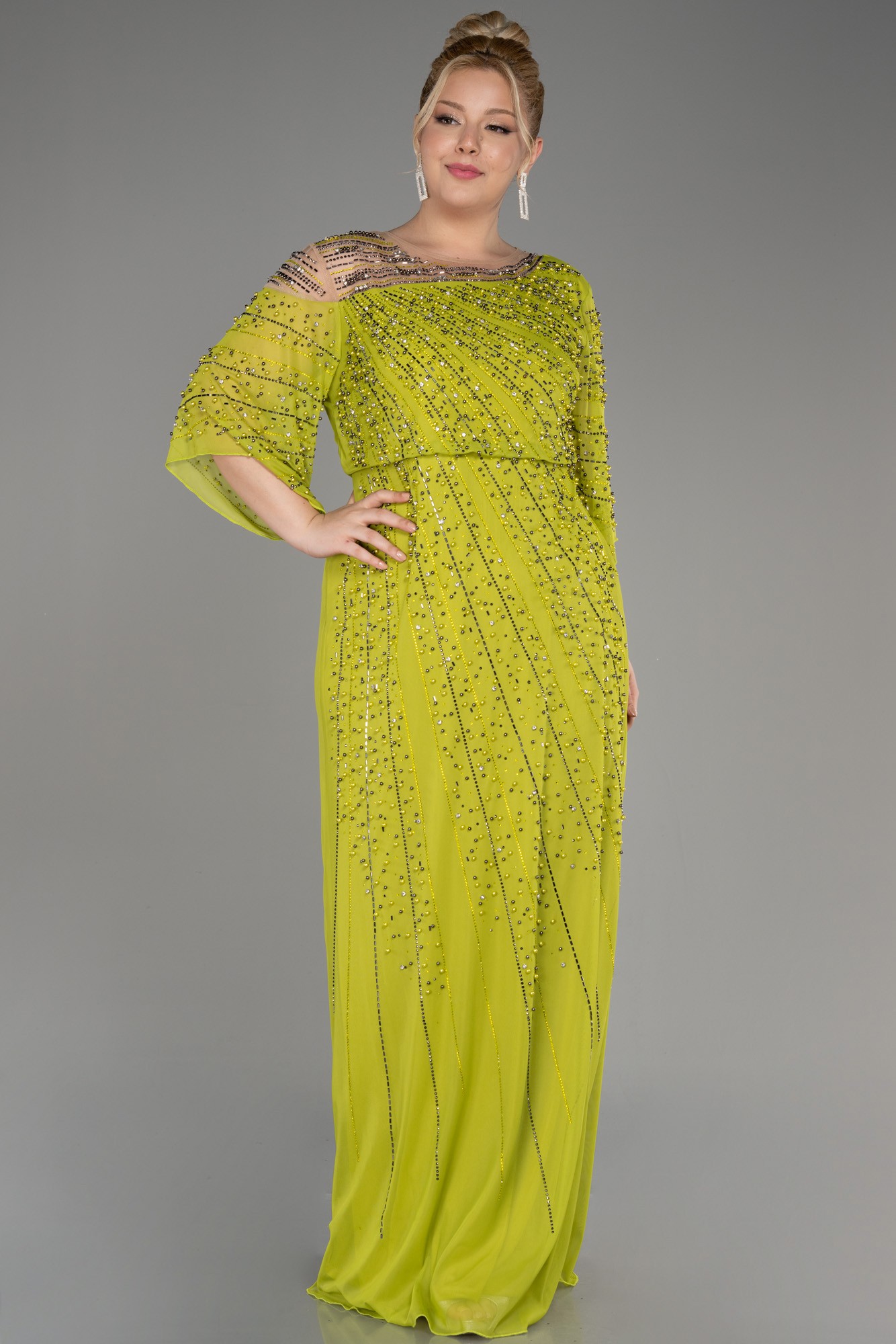 Long Plus Size Engagement Dress ABU3650