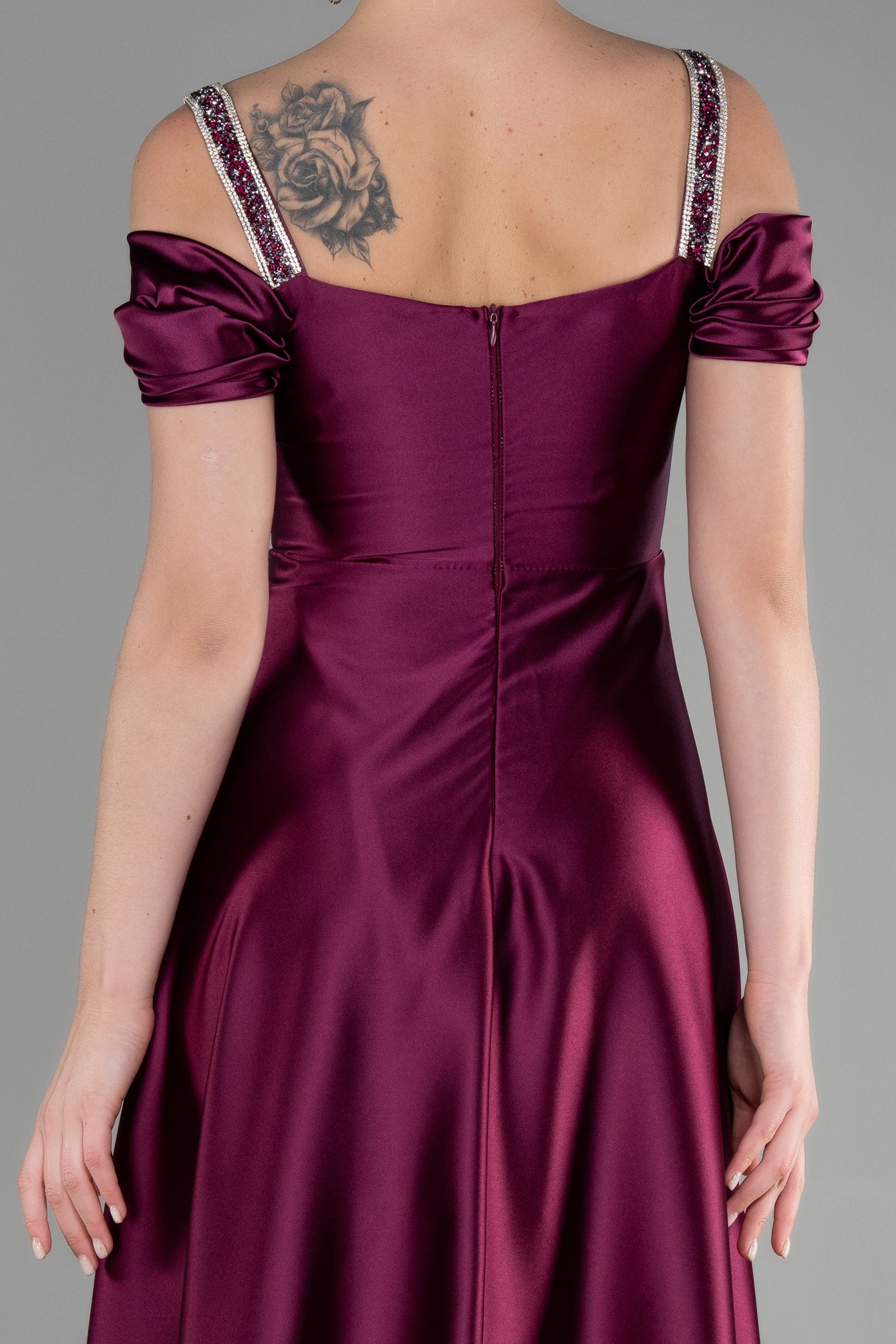 Long Satin Plus Size Evening Dress ABU3277