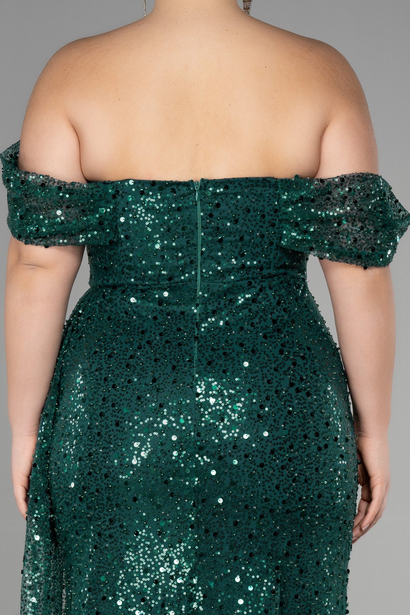 Long Scaly Plus Size Engagement Dress ABU3579