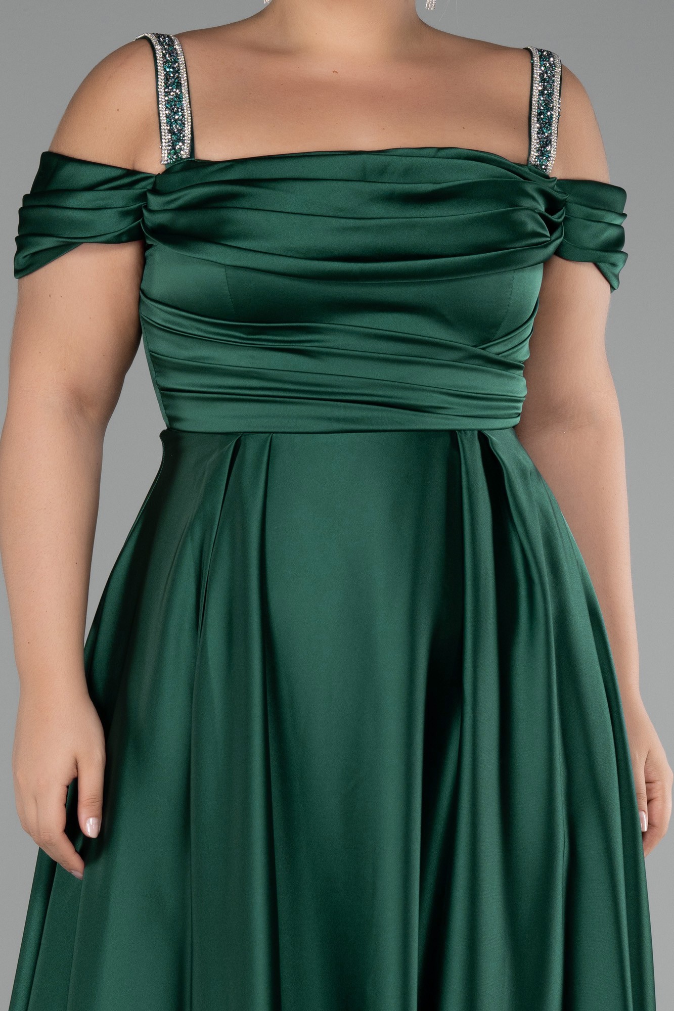 Long Satin Plus Size Evening Dress ABU3277