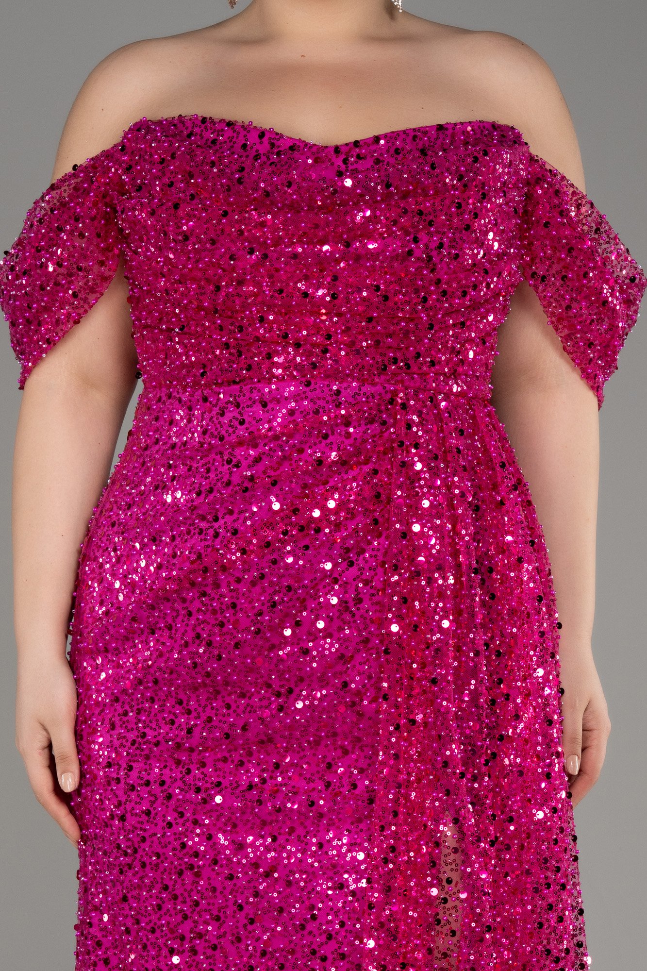 Long Scaly Plus Size Engagement Dress ABU3579