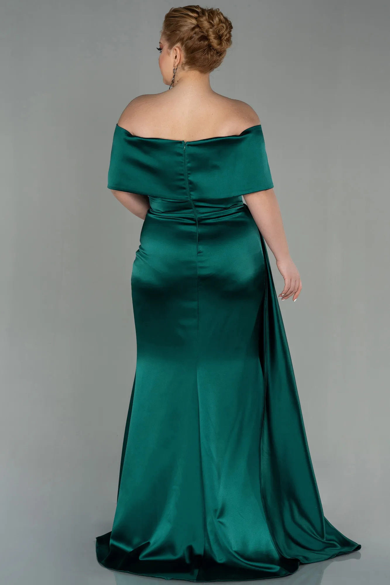 Long Satin Plus Size Evening Dress ABU2873