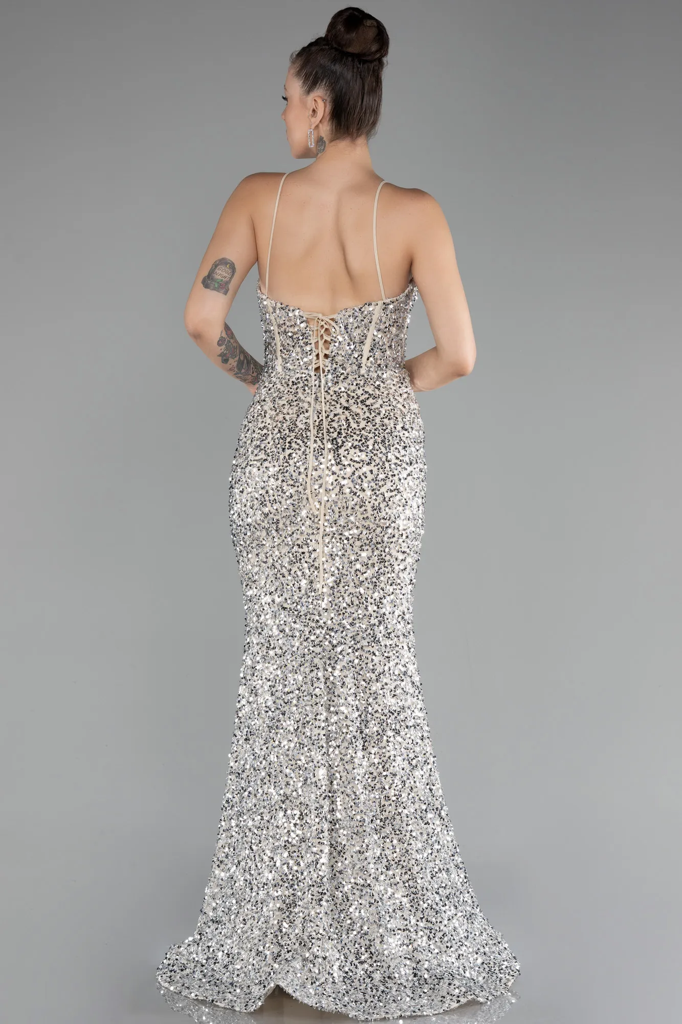 Long Scaly Mermaid Evening Gown ABU4252