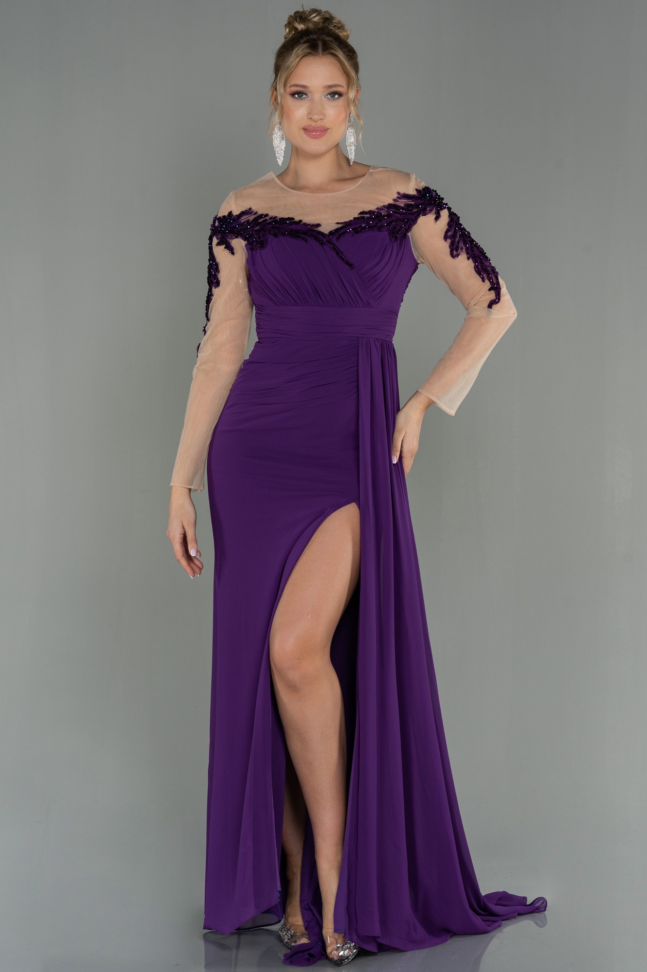 Long Chiffon Evening Dress ABU3012