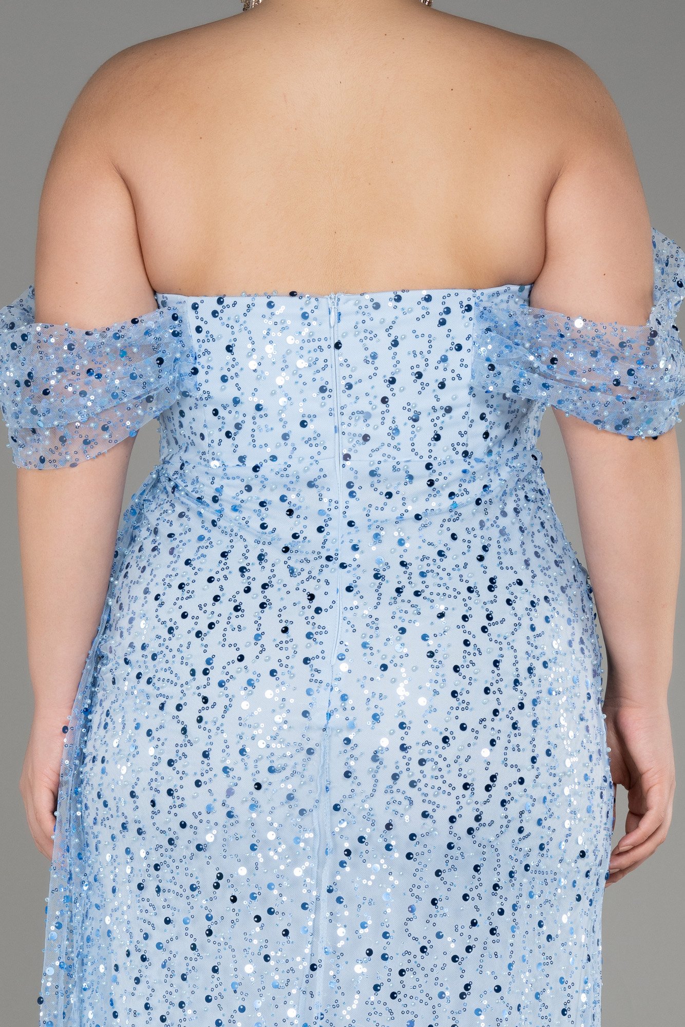 Long Scaly Plus Size Engagement Dress ABU3579