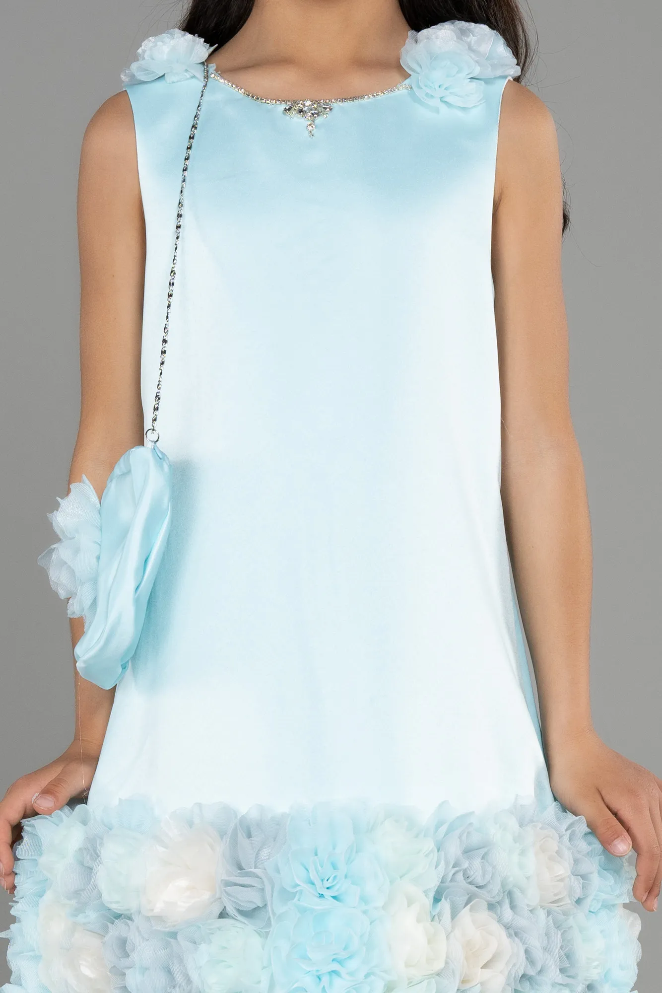 Short Satin Girl Dress ABK1994