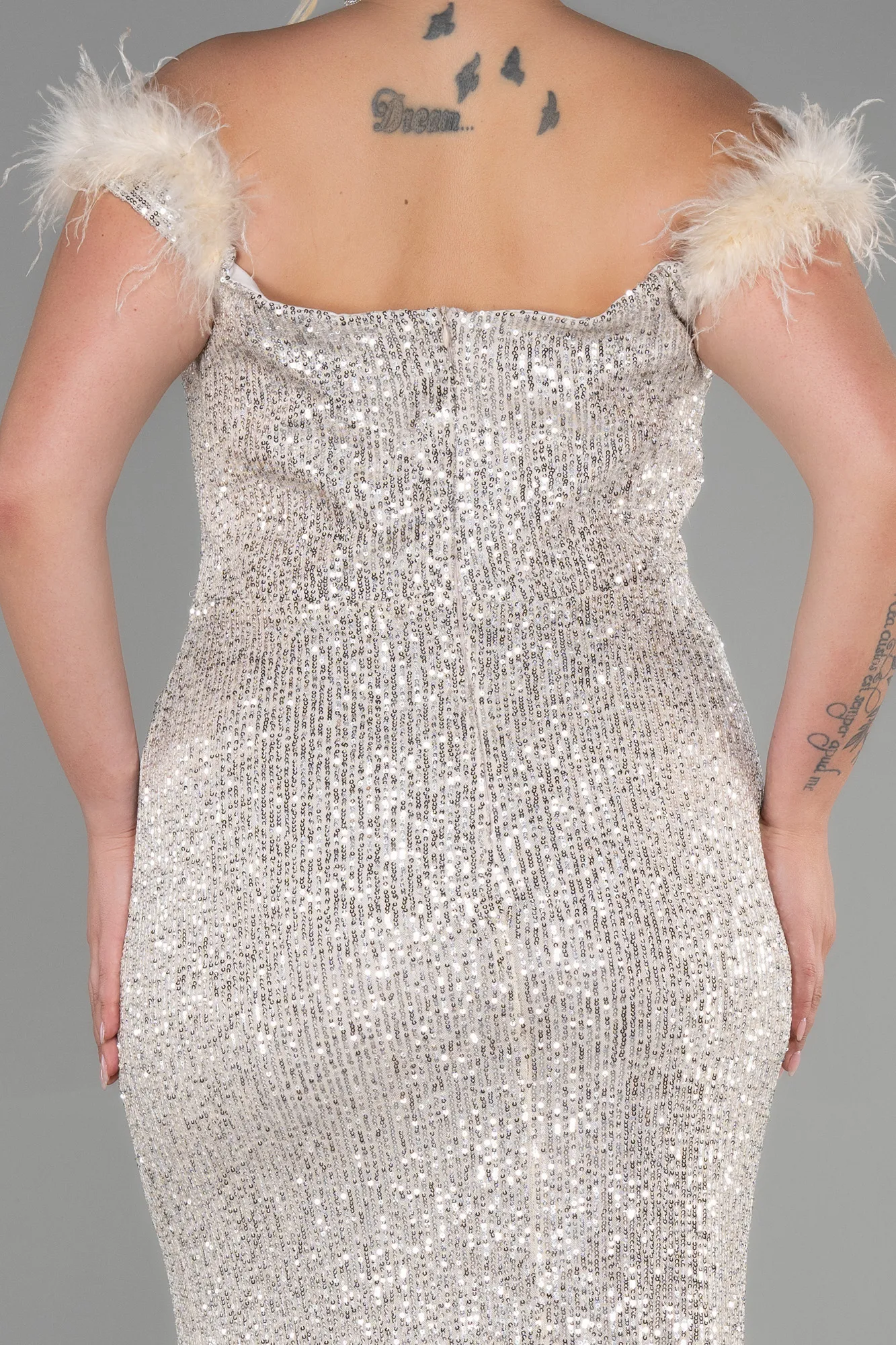 Long Scaly Plus Size Evening Dress ABU3193