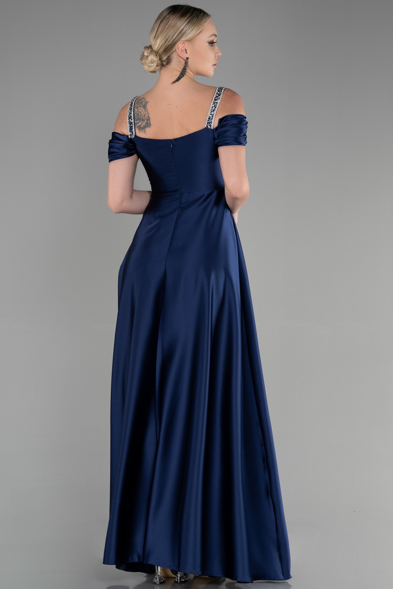 Long Satin Plus Size Evening Dress ABU3277