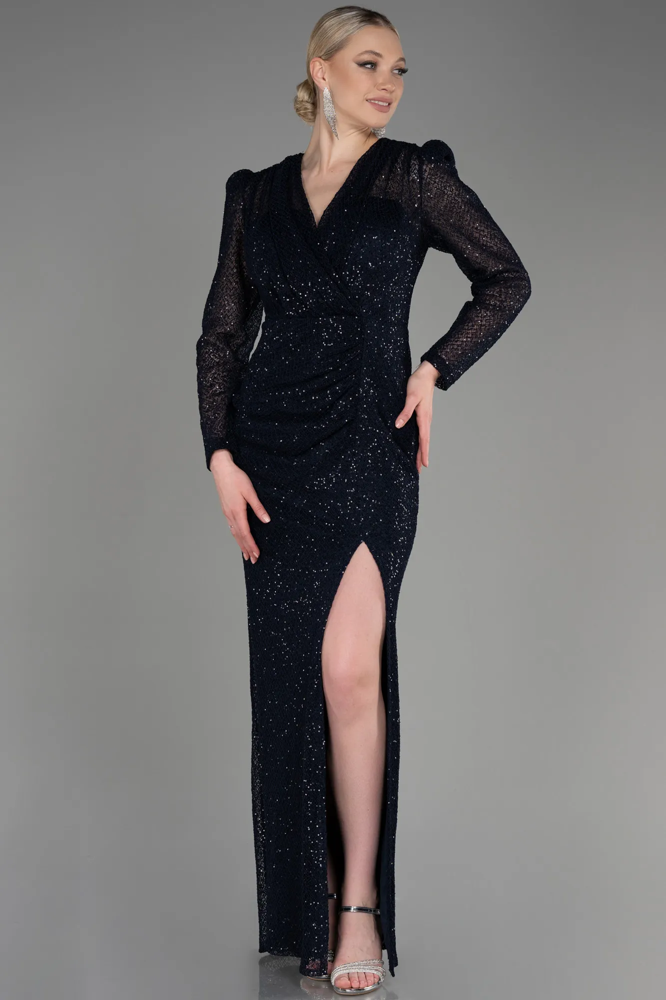 Long Sleeve Scaly Evening Dress ABU3831