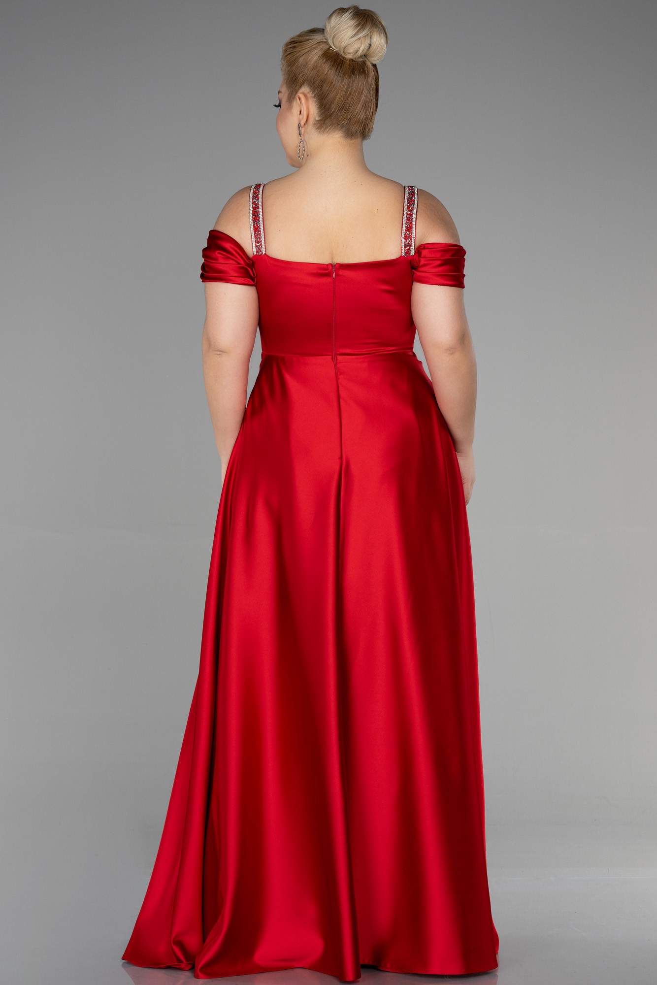 Long Satin Plus Size Evening Dress ABU3277