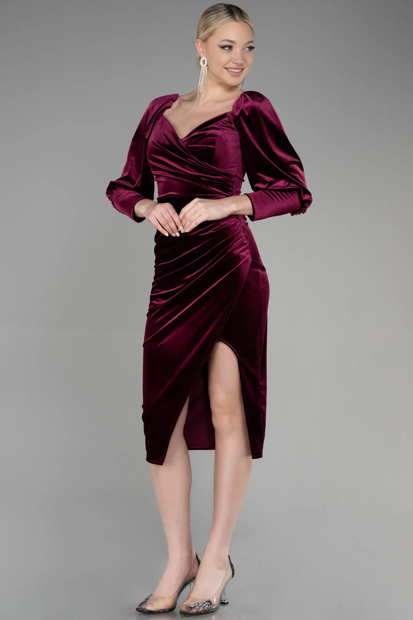 Midi Velvet Invitation Dress ABK1921