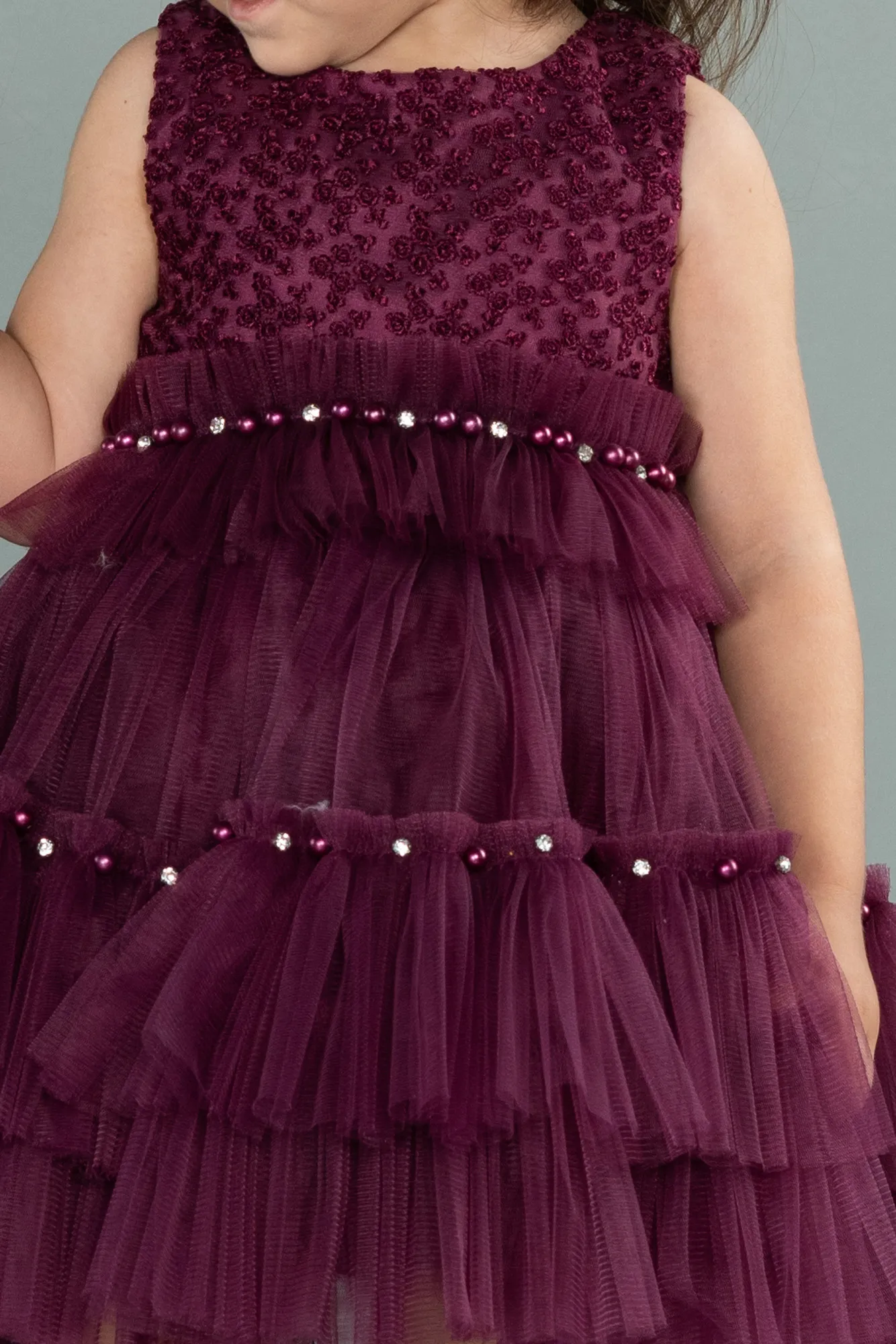 Front Short Back Long Girl Dress ABO049