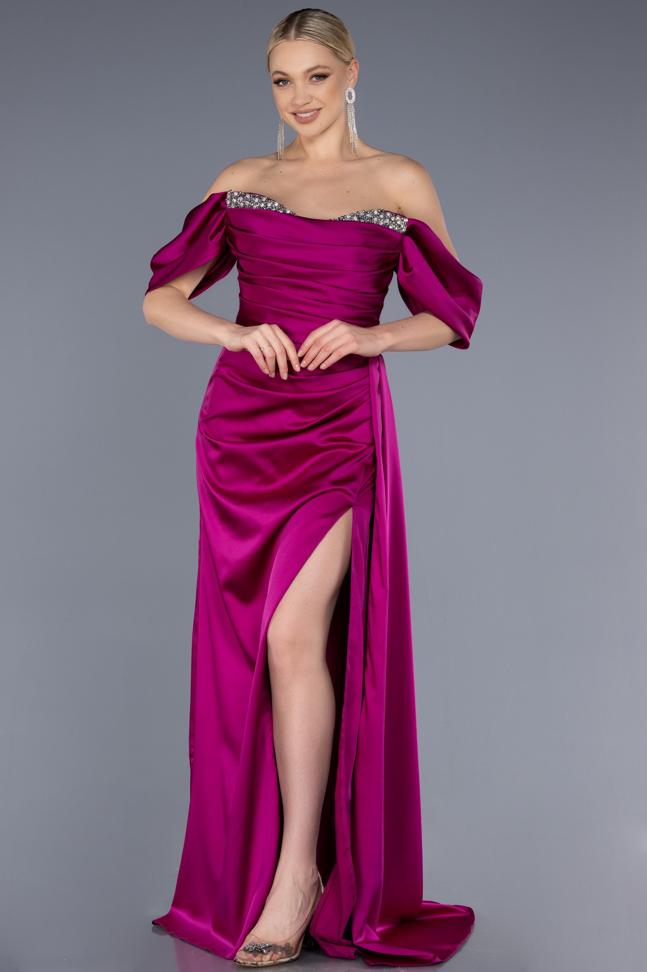 Long Satin Evening Dress ABU2661