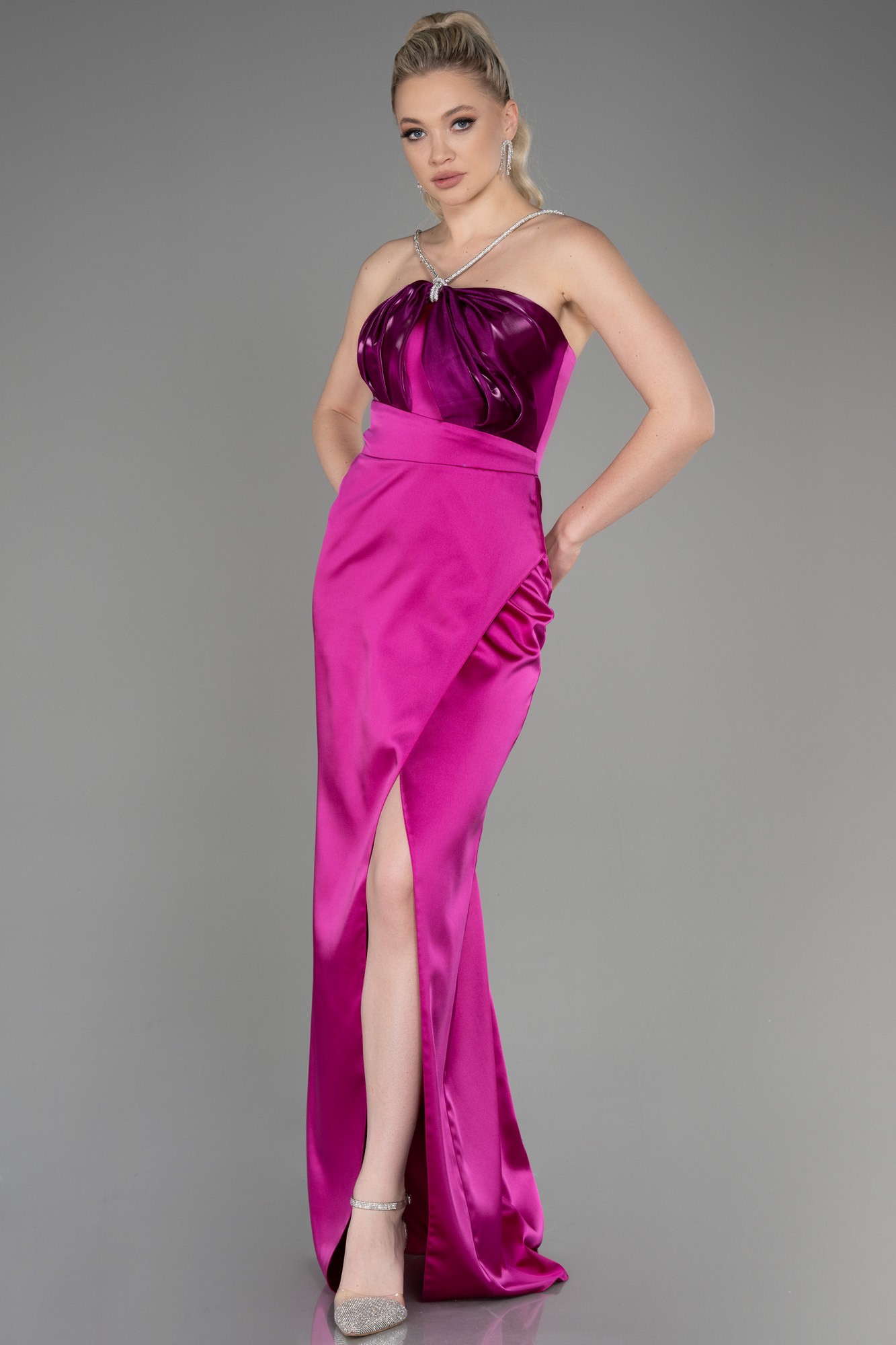 Long Satin Prom Gown ABU3525