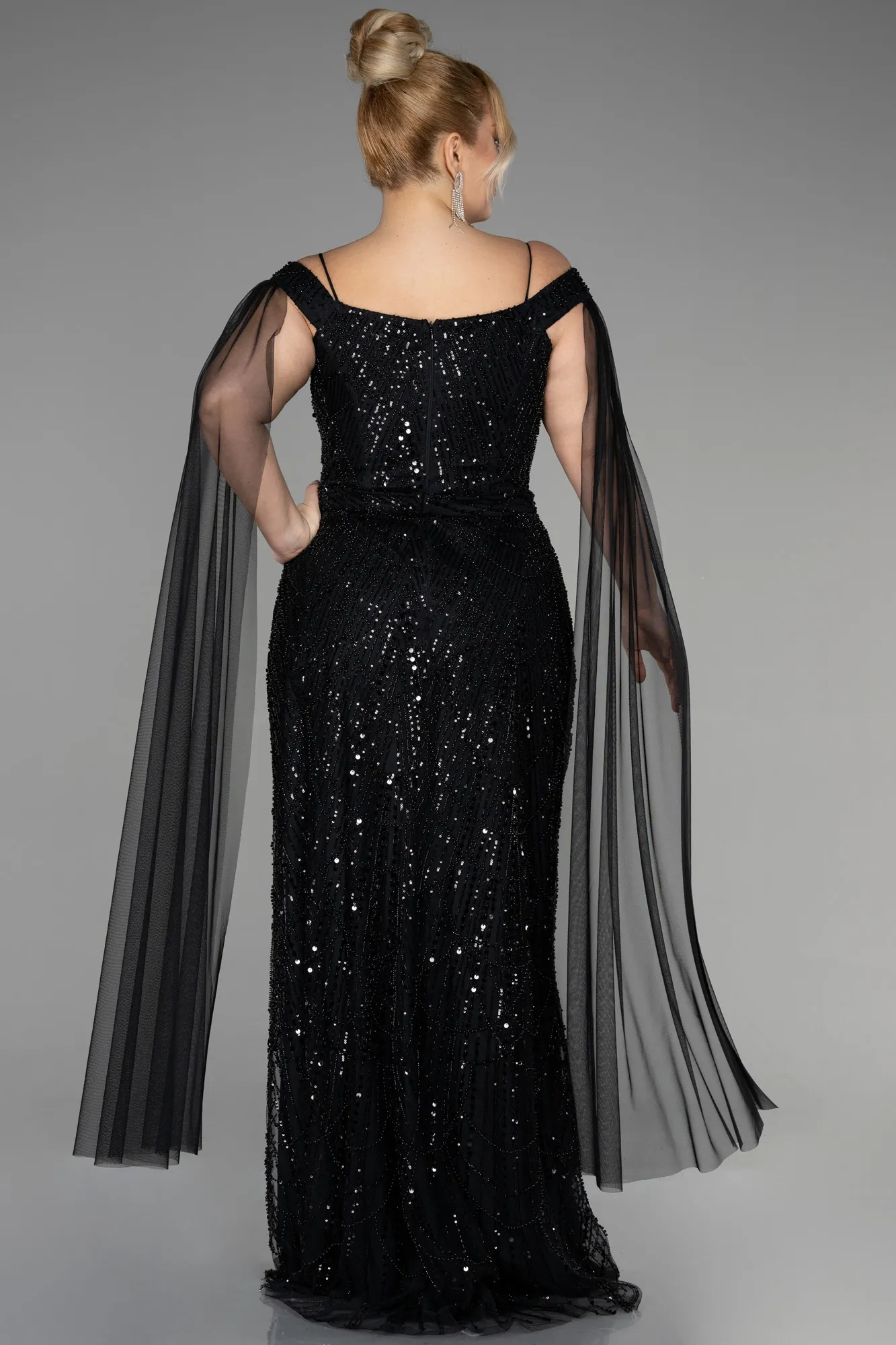 Long Stony Plus Size Haute Couture Dress ABU3554