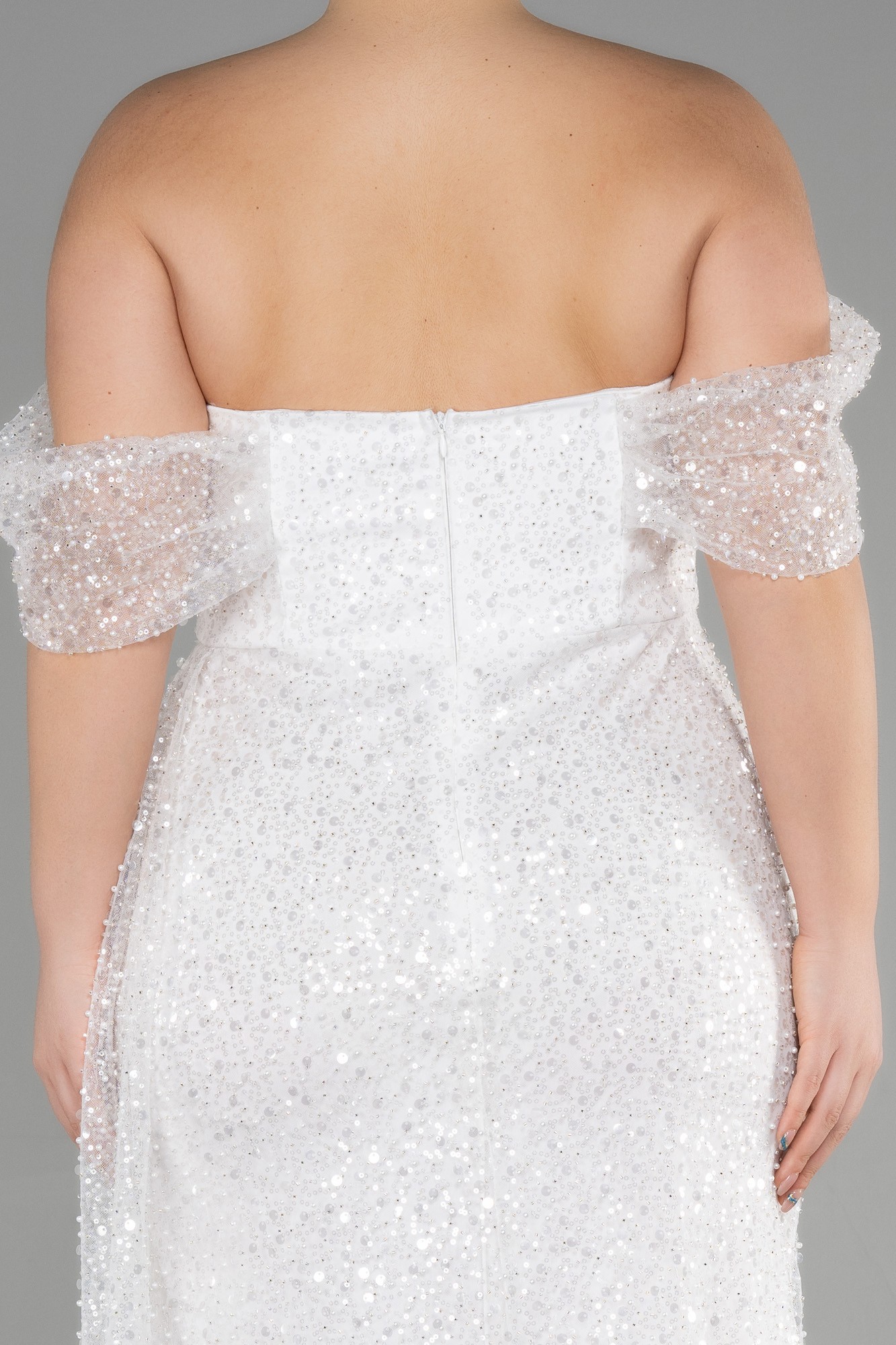 Long Scaly Plus Size Engagement Dress ABU3579