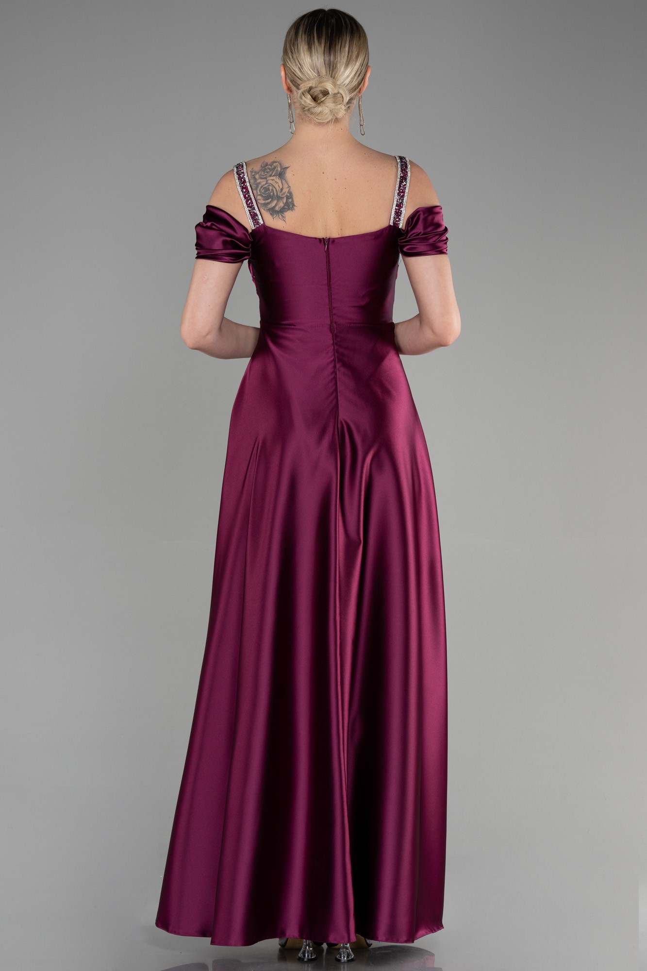 Long Satin Plus Size Evening Dress ABU3277