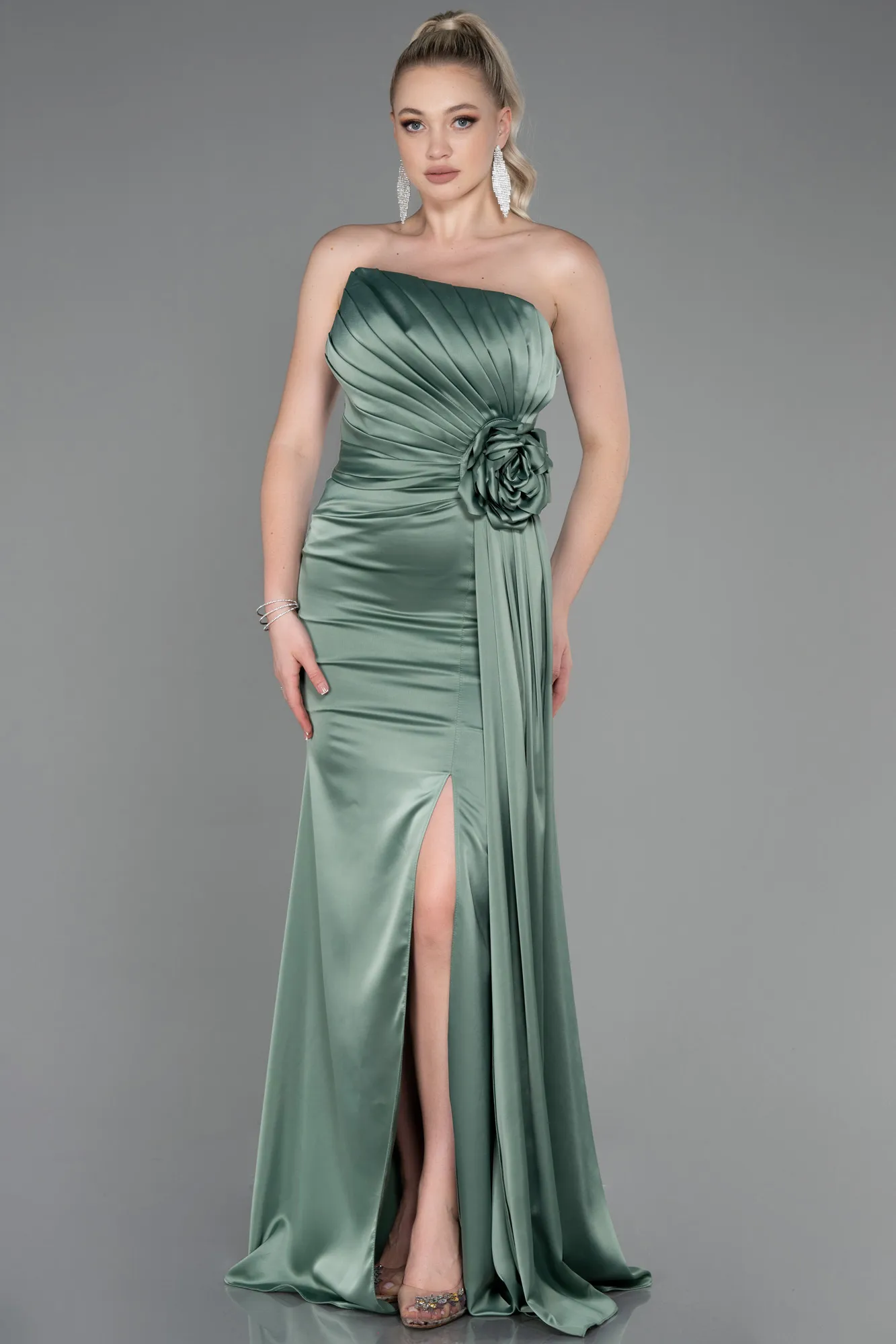Long Satin Evening Dress ABU3234