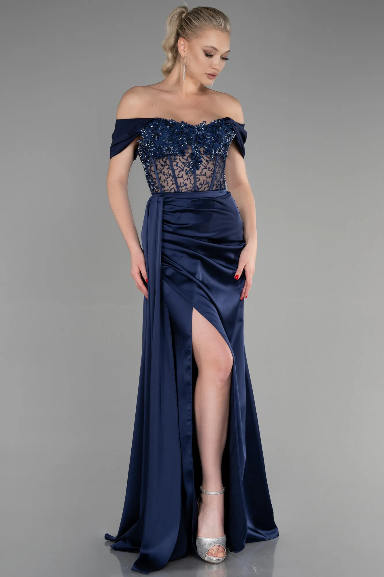 Long Satin Evening Dress ABU3454