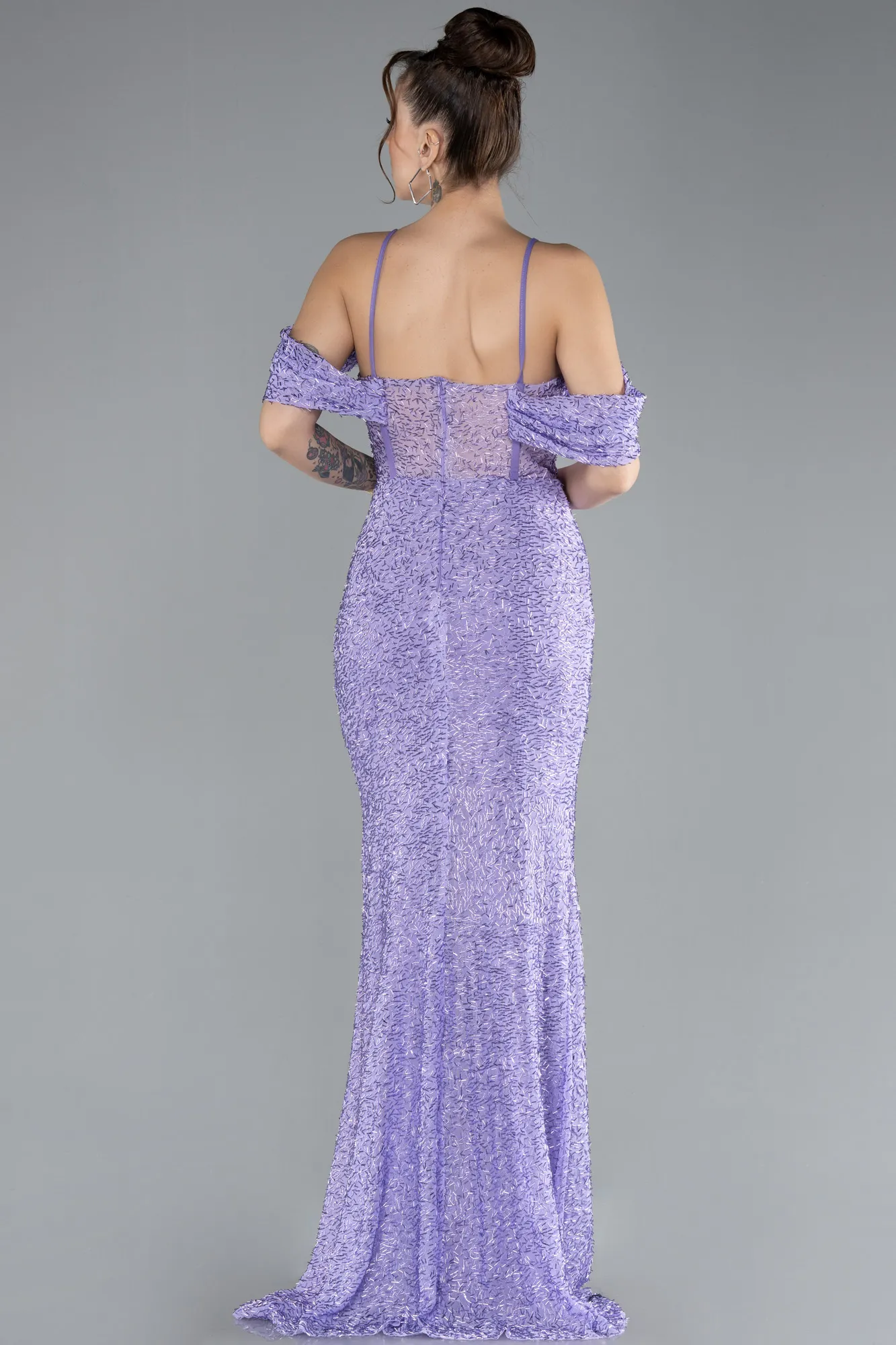 Slit Long Stone Prom Gown ABU4394