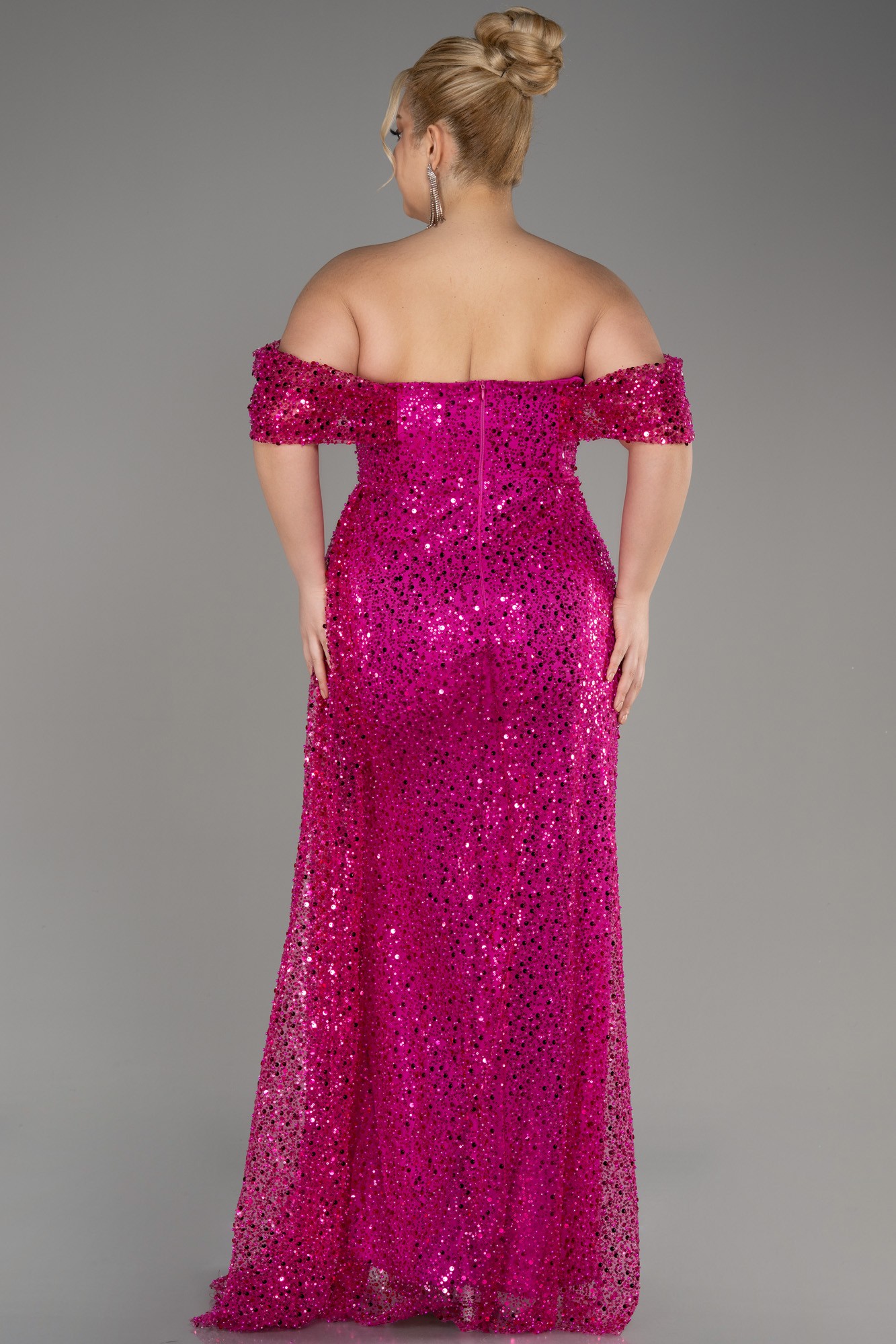 Long Scaly Plus Size Engagement Dress ABU3579