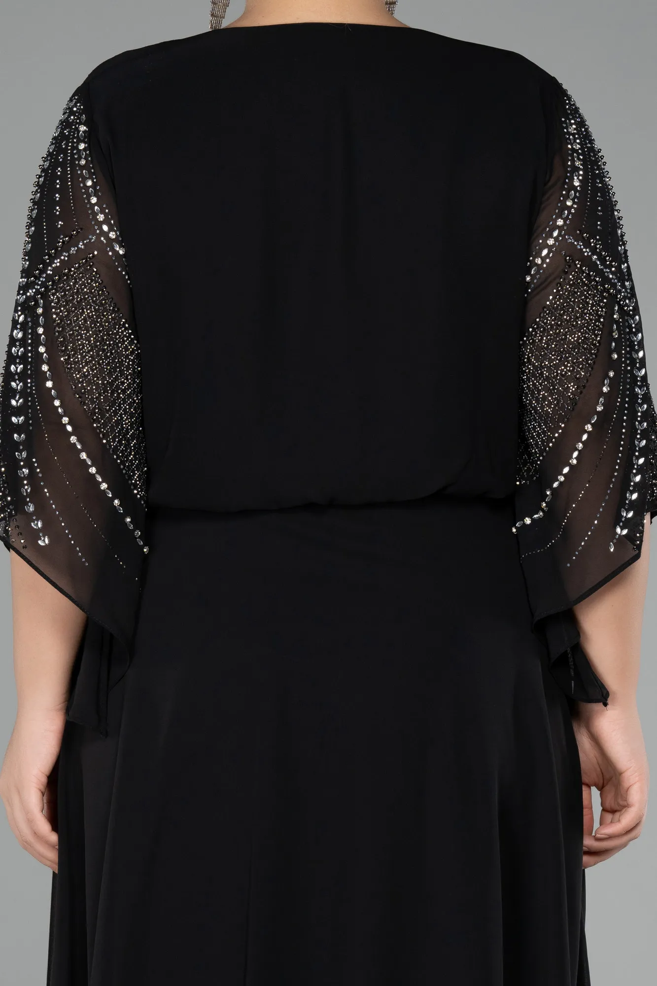 Midi Chiffon Plus Size Evening Dress ABK2144