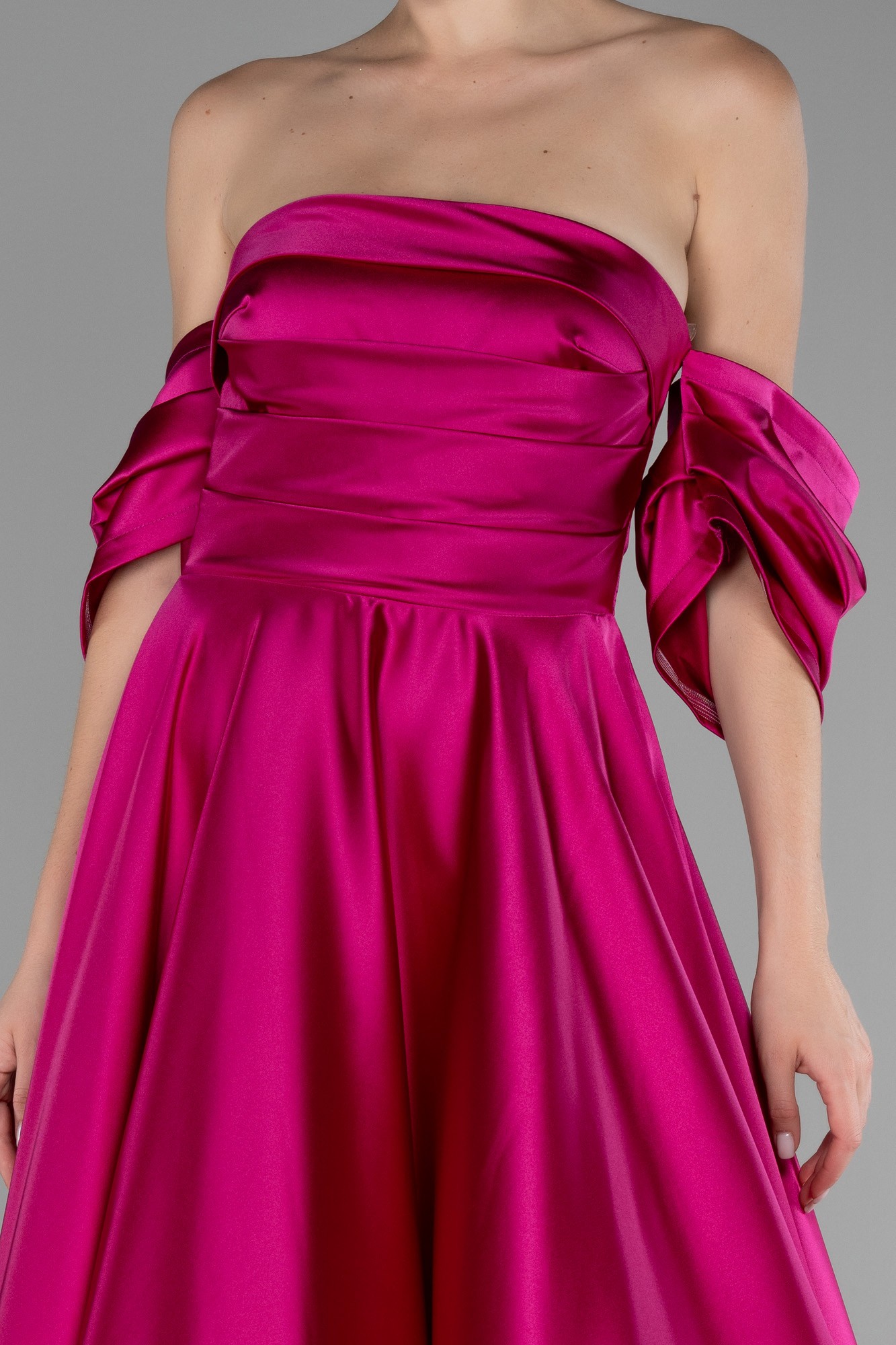Strapless Long Satin Prom Gown ABU4132