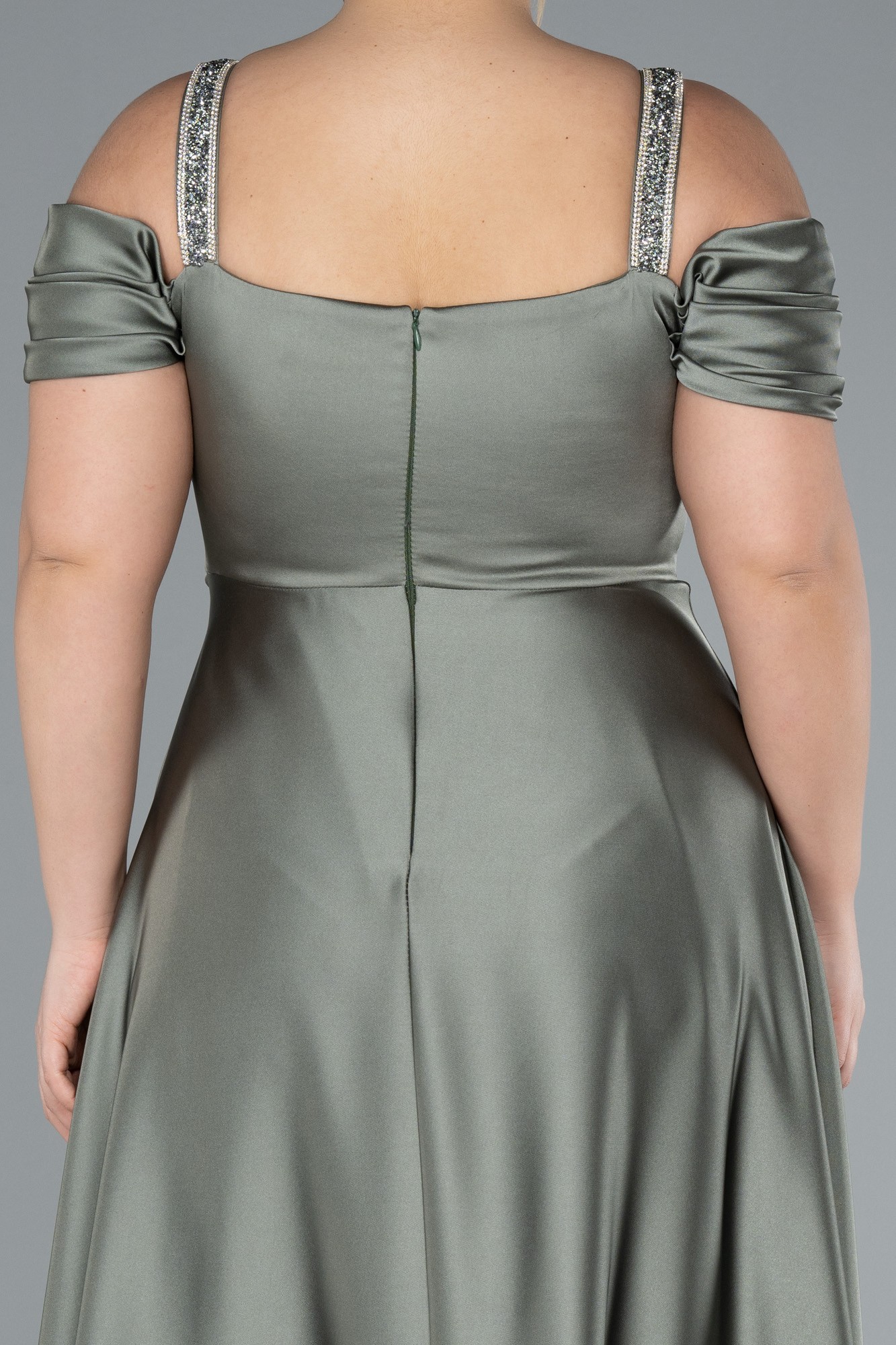 Long Satin Plus Size Evening Dress ABU3277