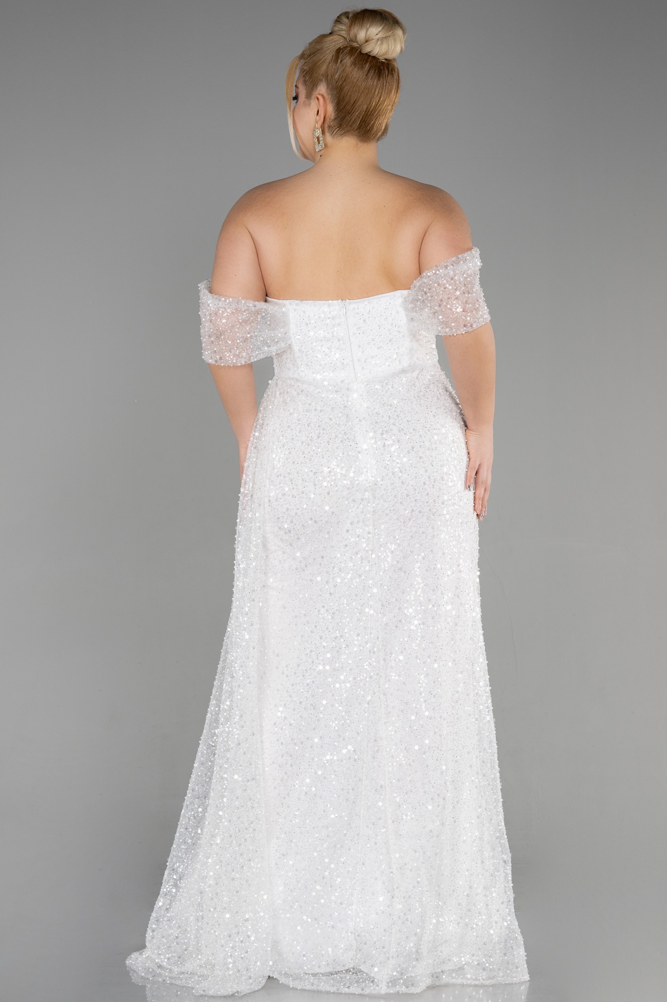 Long Scaly Plus Size Engagement Dress ABU3579