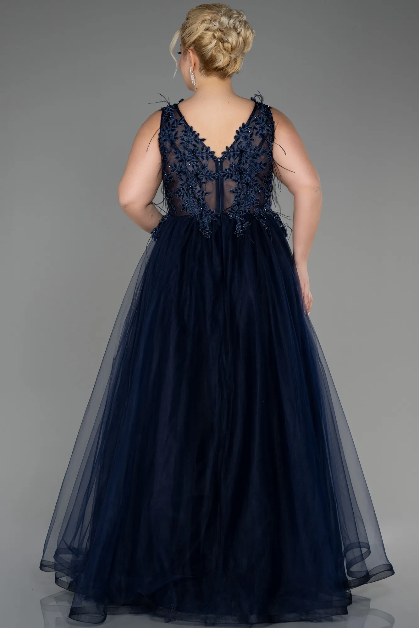 Long Plus Size Engagement Dress ABU3719