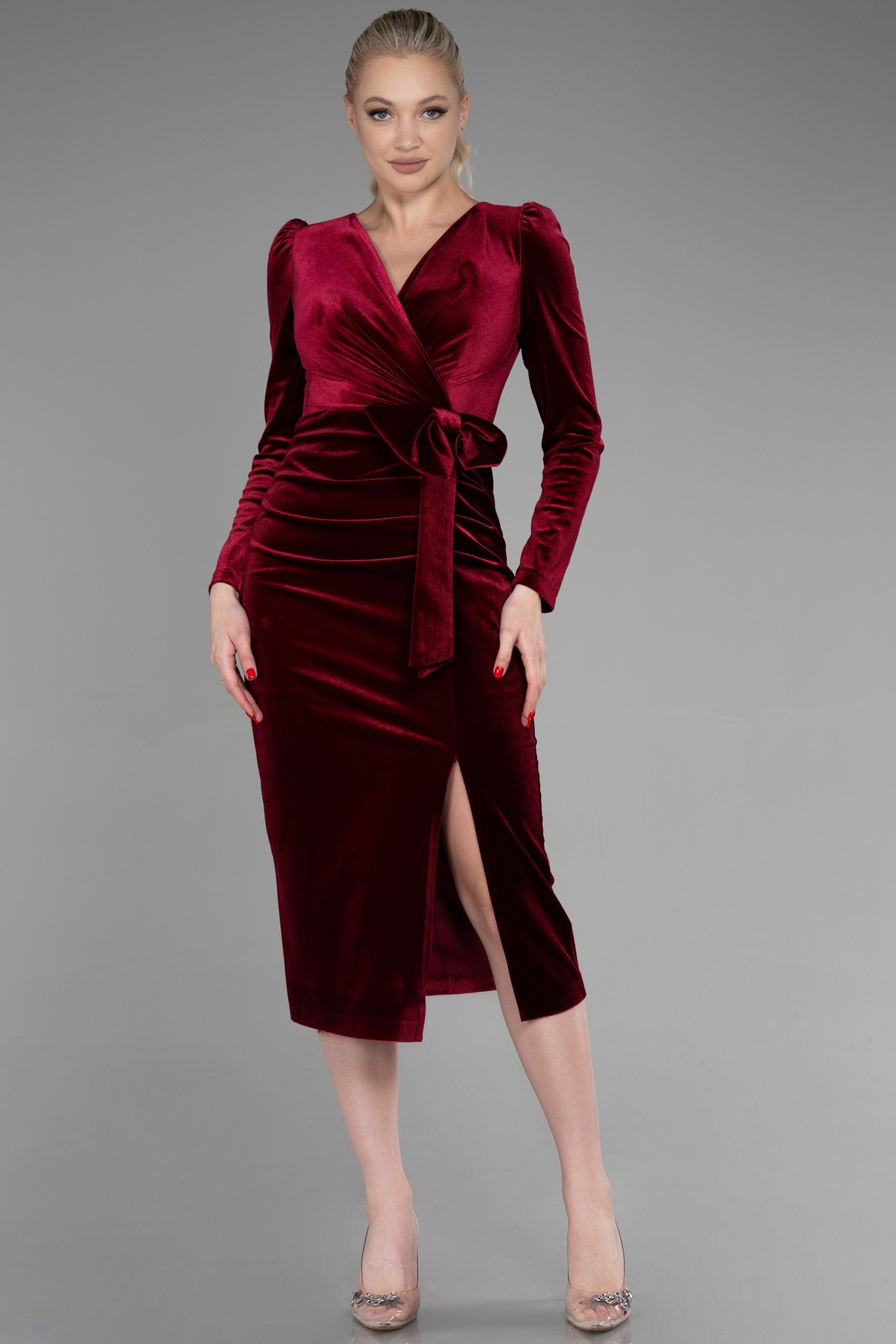 Midi Velvet Invitation Dress ABK1896