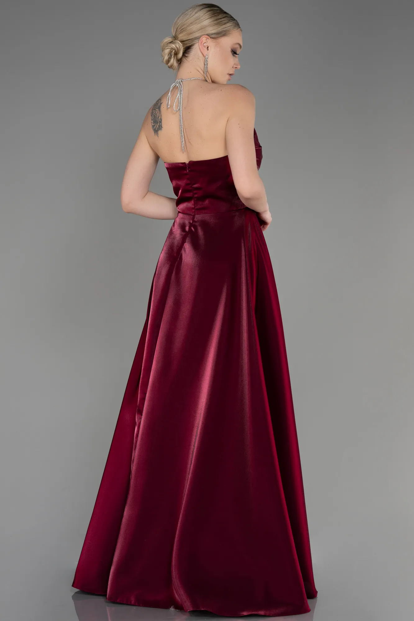 Long Satin Evening Dress ABU3755