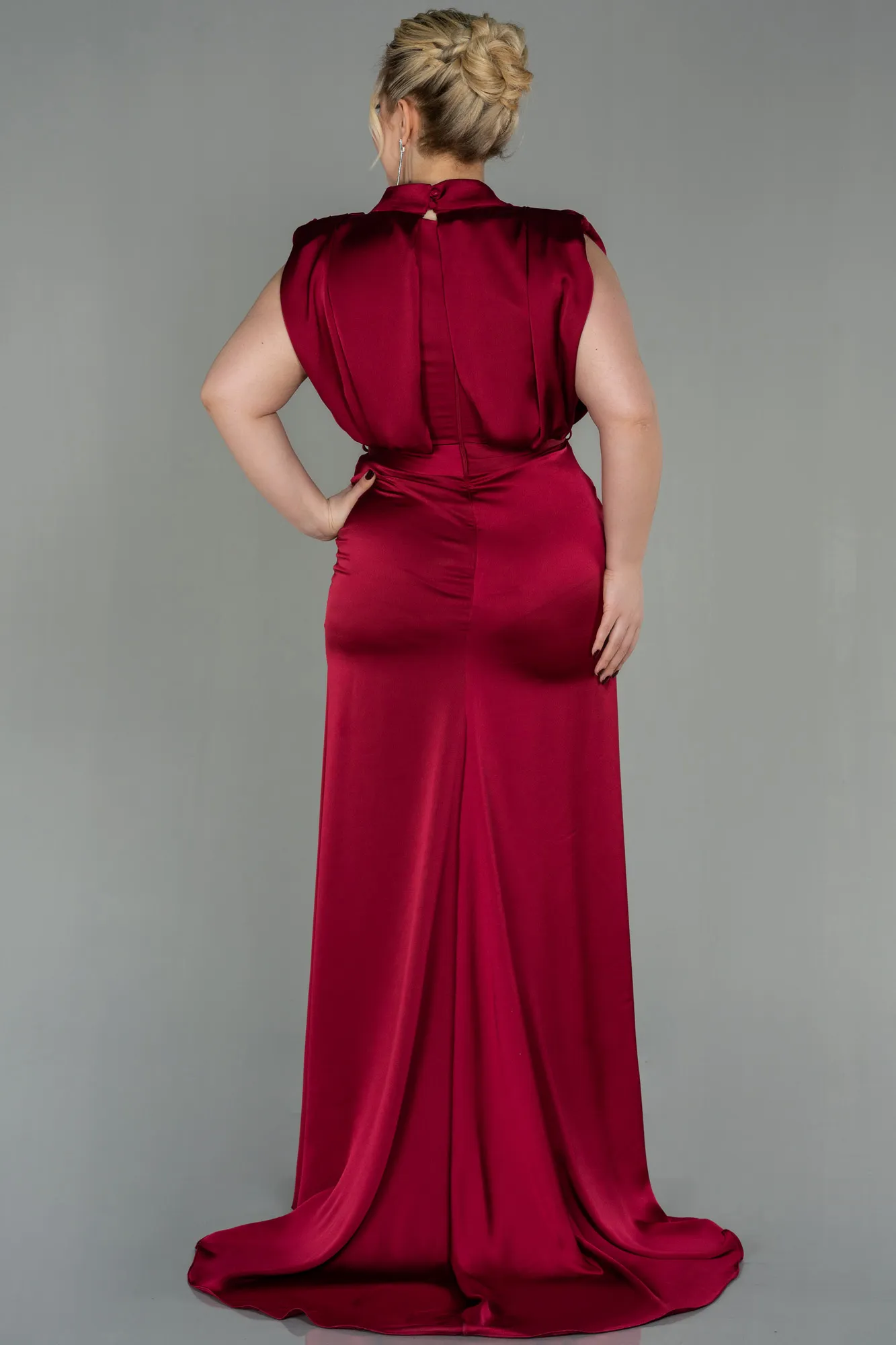 Long Satin Plus Size Evening Dress ABU2969
