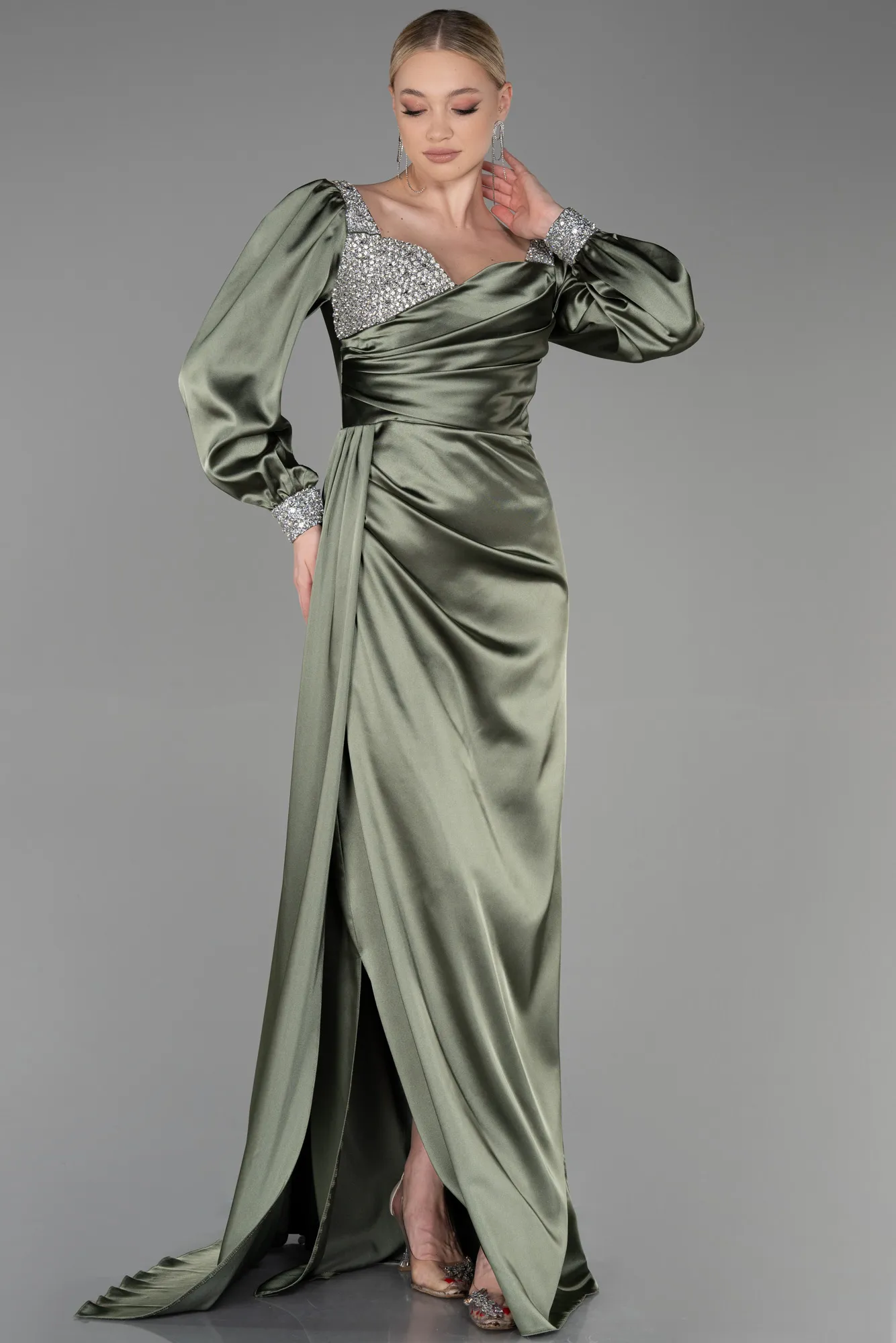 Long Satin Evening Dress ABU3318