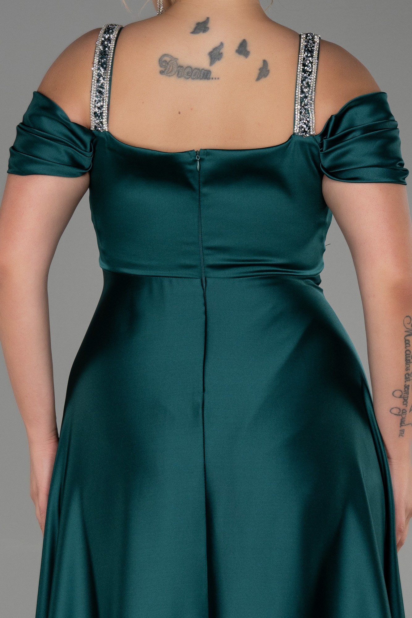 Long Satin Plus Size Evening Dress ABU3277