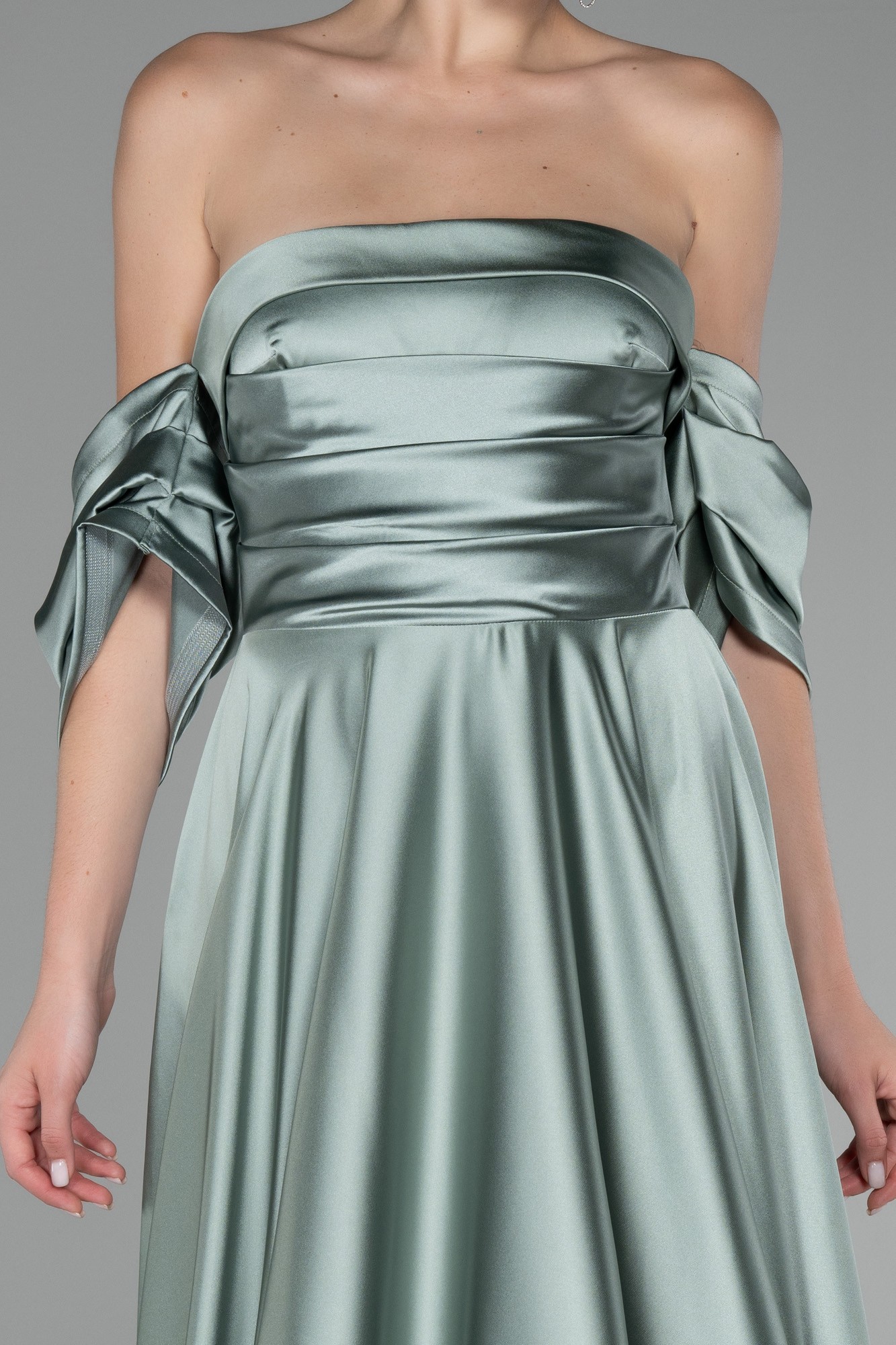 Strapless Long Satin Prom Gown ABU4132