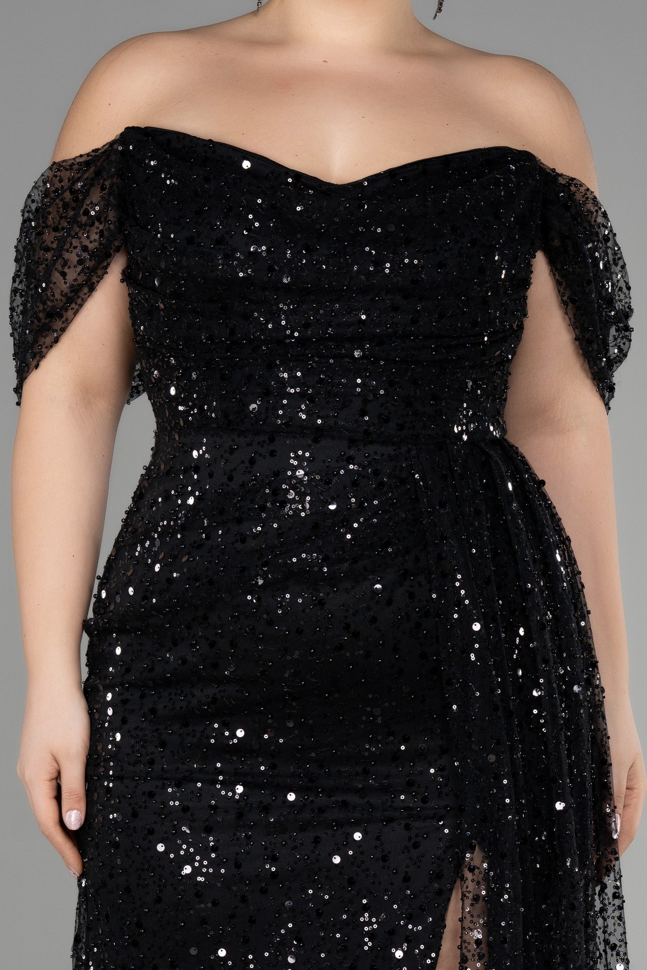 Long Scaly Plus Size Engagement Dress ABU3579