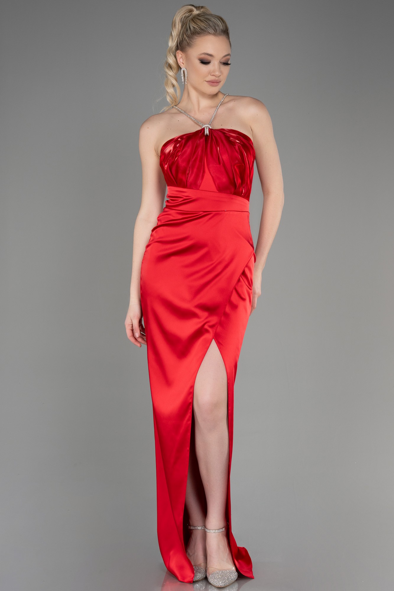 Long Satin Prom Gown ABU3525