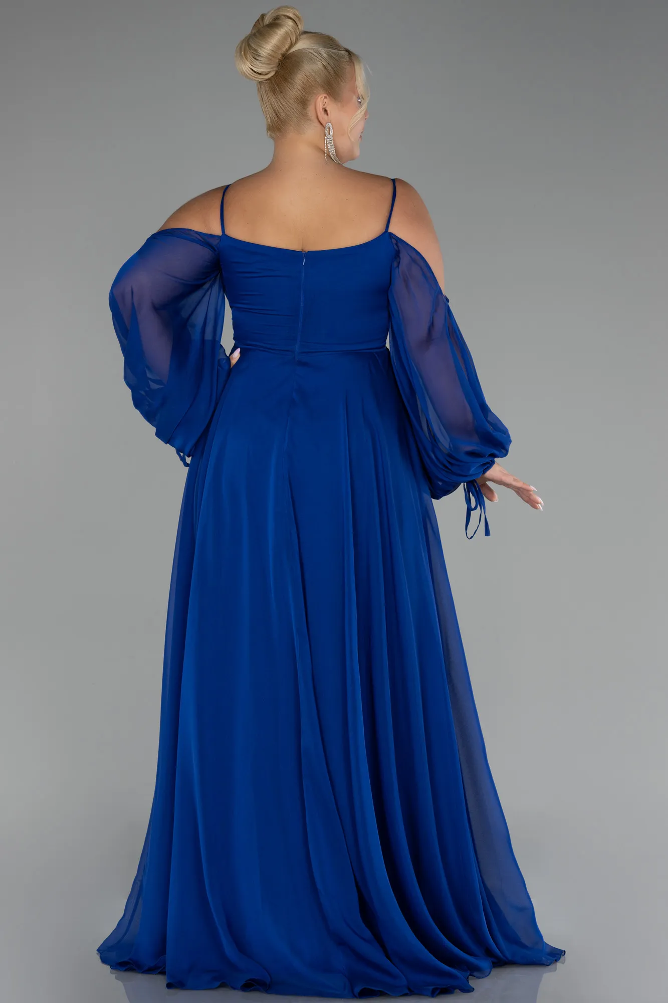 Long Chiffon Plus Size Engagement Dress ABU4167