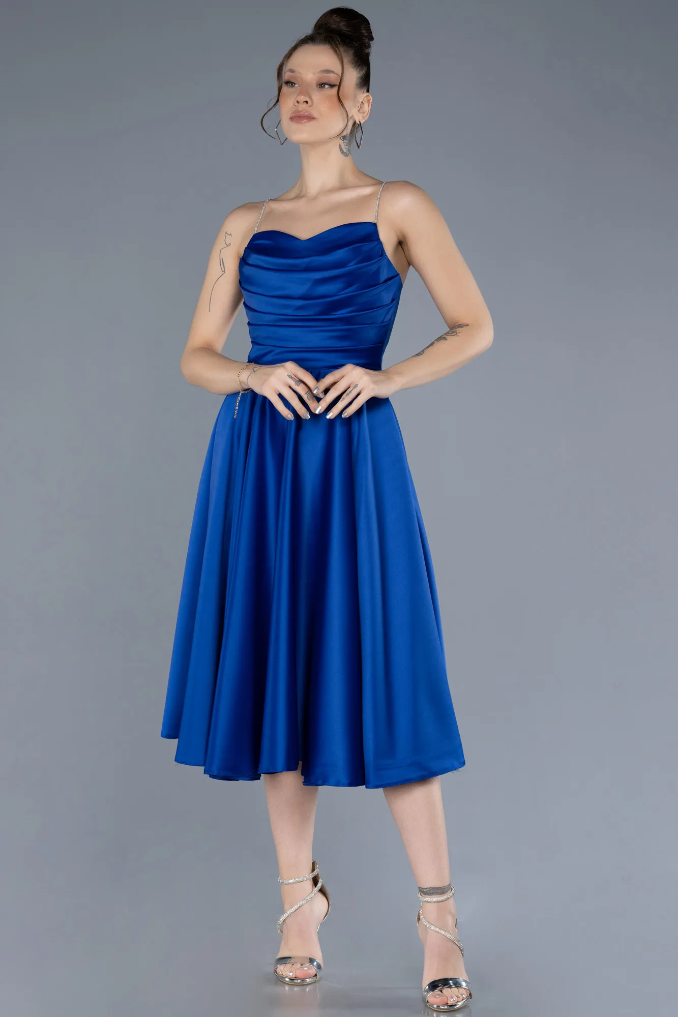 Midi Satin Cocktail Dress ABK2240