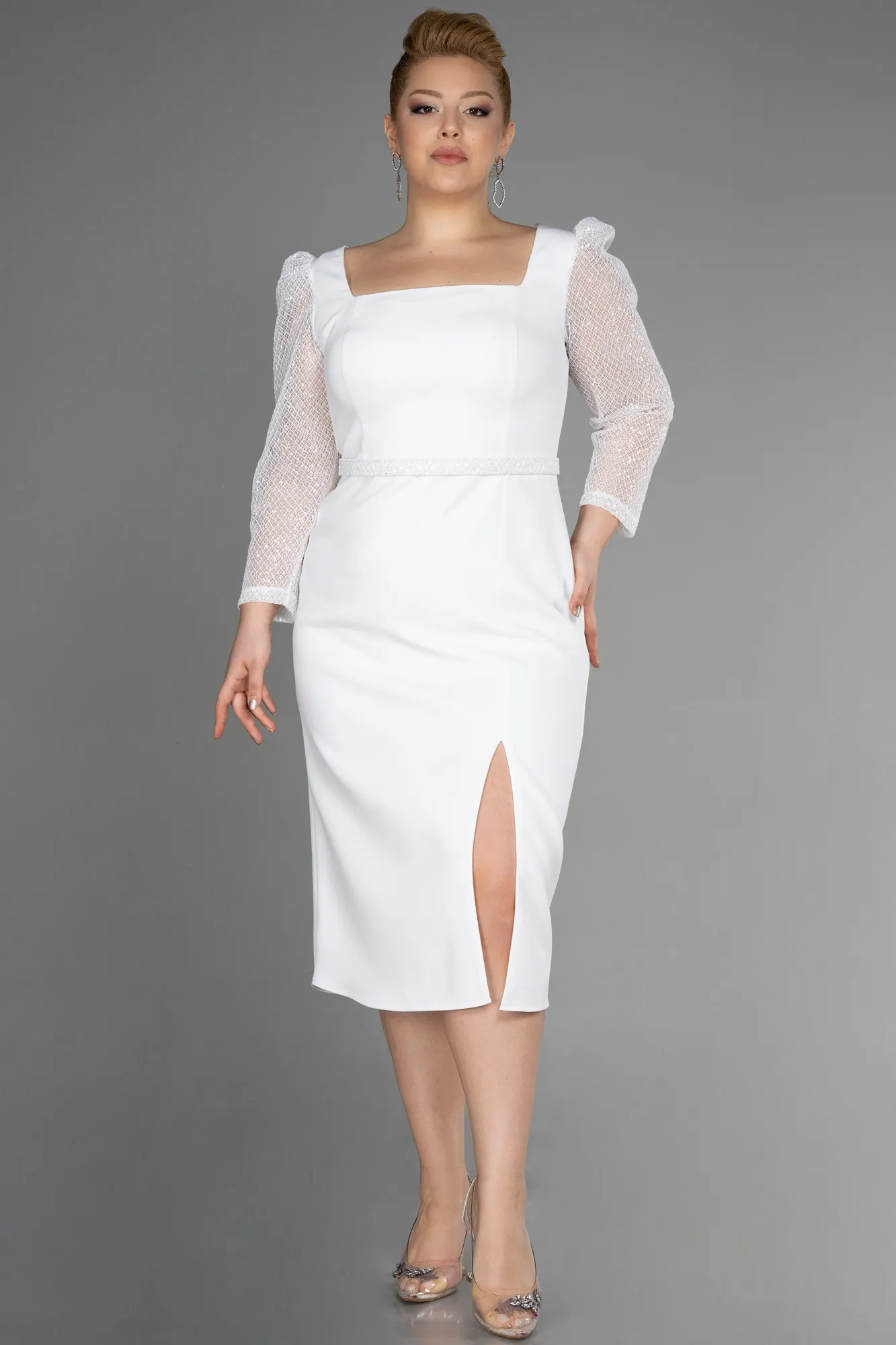Midi Plus Size Evening Dress ABK1930