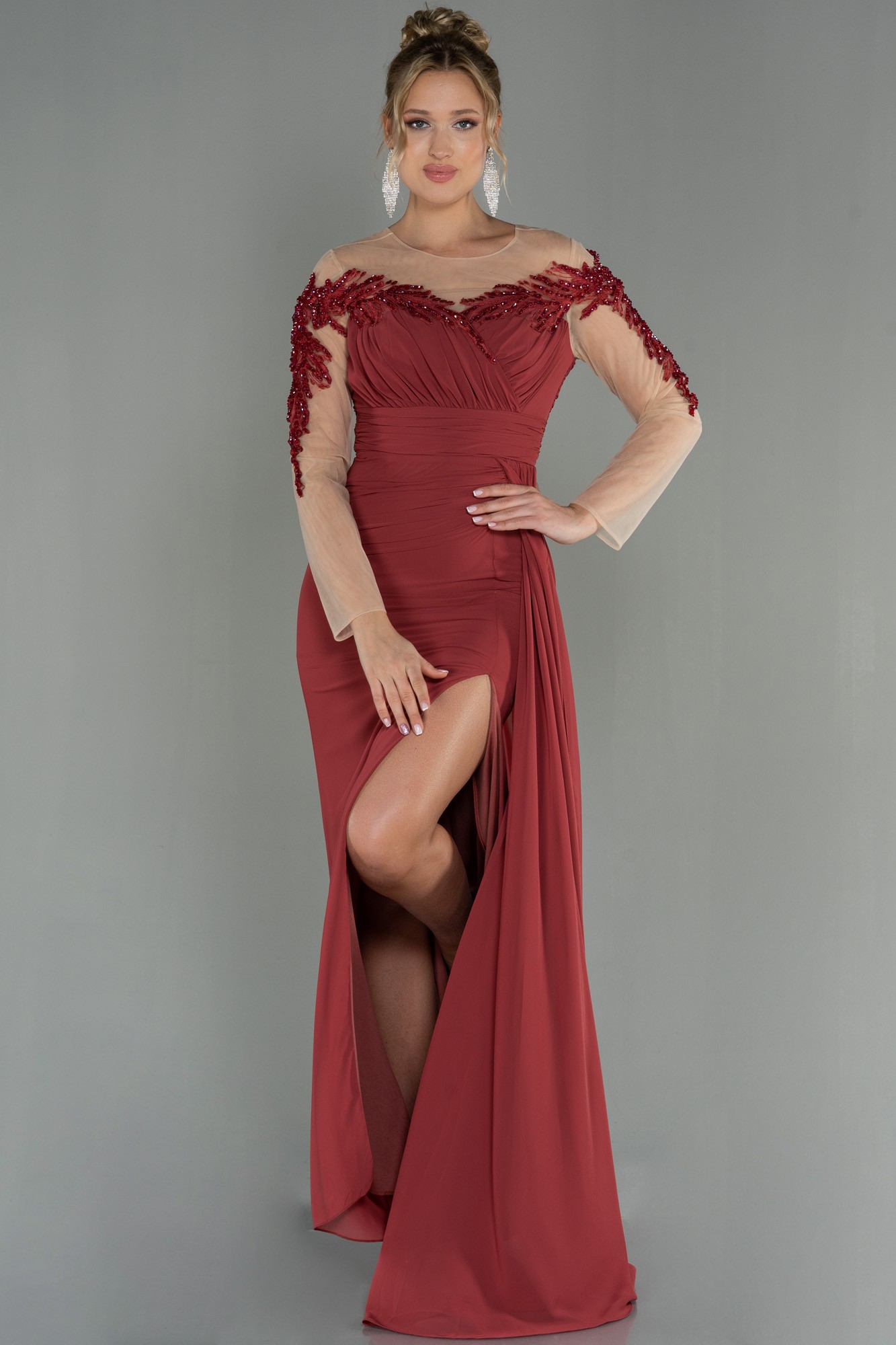 Long Chiffon Evening Dress ABU3012